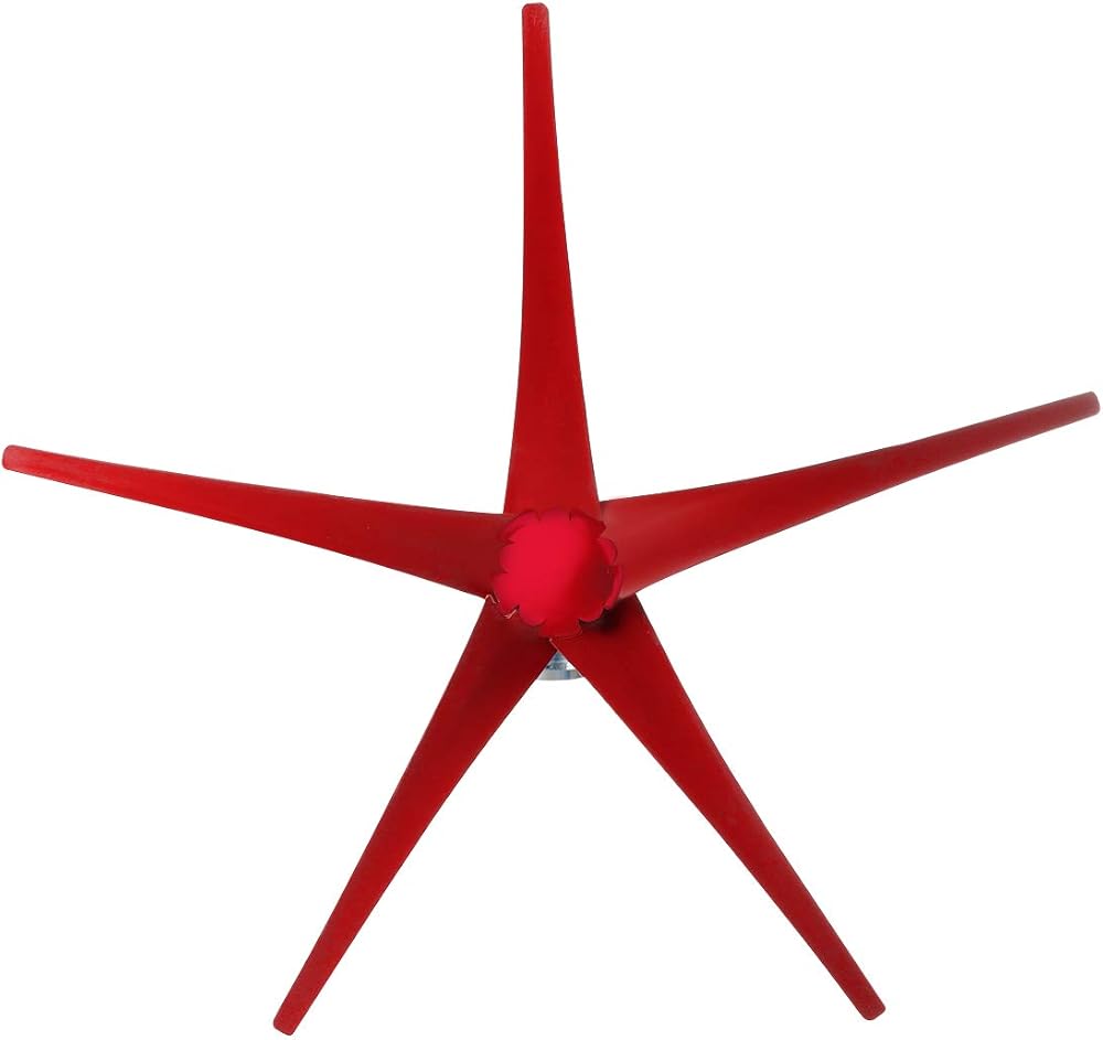 New Red 9000W Wind Turbines Generator 5 Blades 12V/24V Horizontal Wind Generator with Controller for Home Camping Streetlight,12v,5 Blades