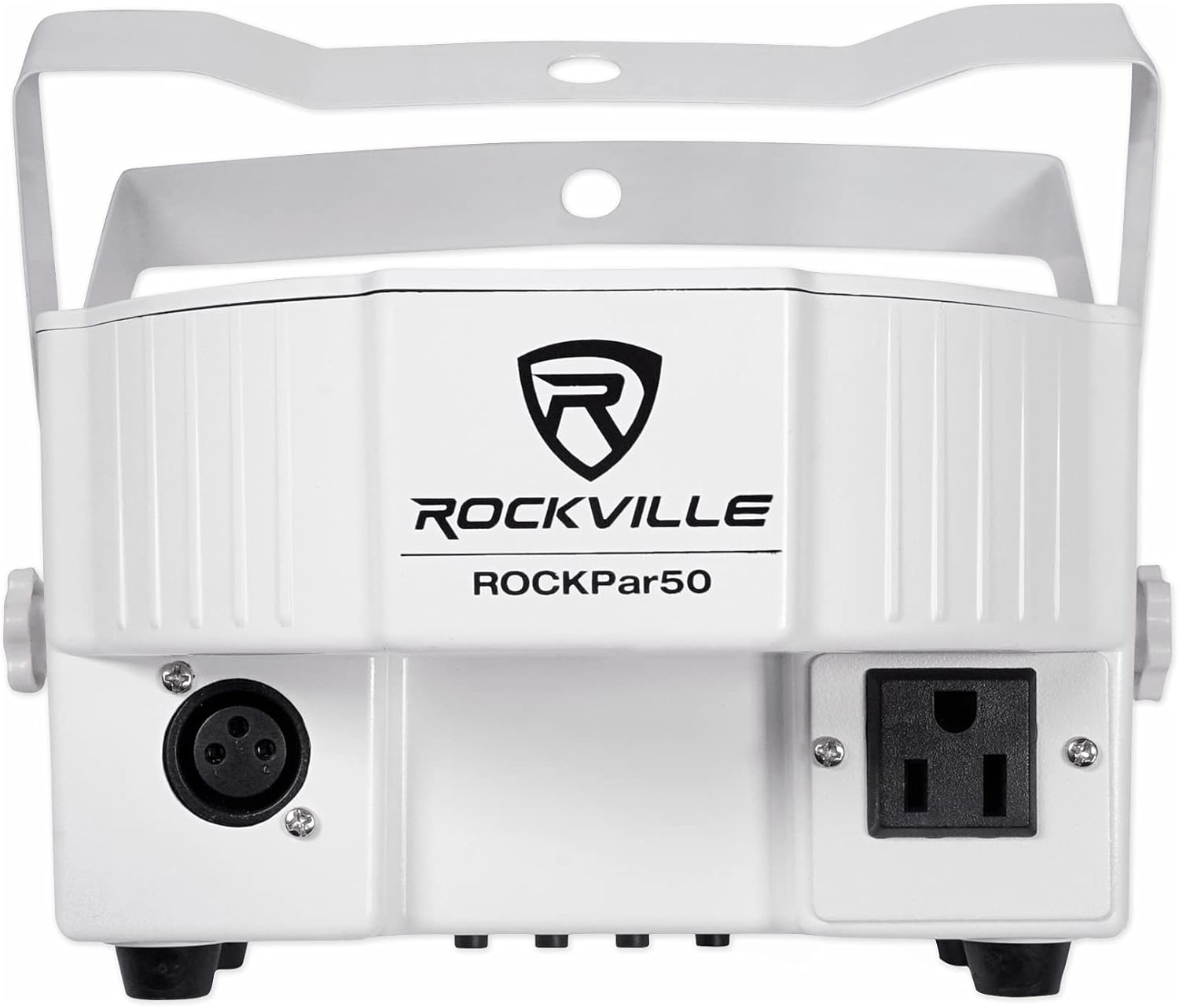 (12) Rockville RockPAR50 LED RGB Par Can DJ/Club Wash Light Bundle w/ (1) ROCKFORCE 384-Ch DMX Controller+MIDI Control, (6) RLB90 Travel Bag, (1) RDX3M25 DMX Cable, (11) RDX3M10 DMX Cable (31 Items)