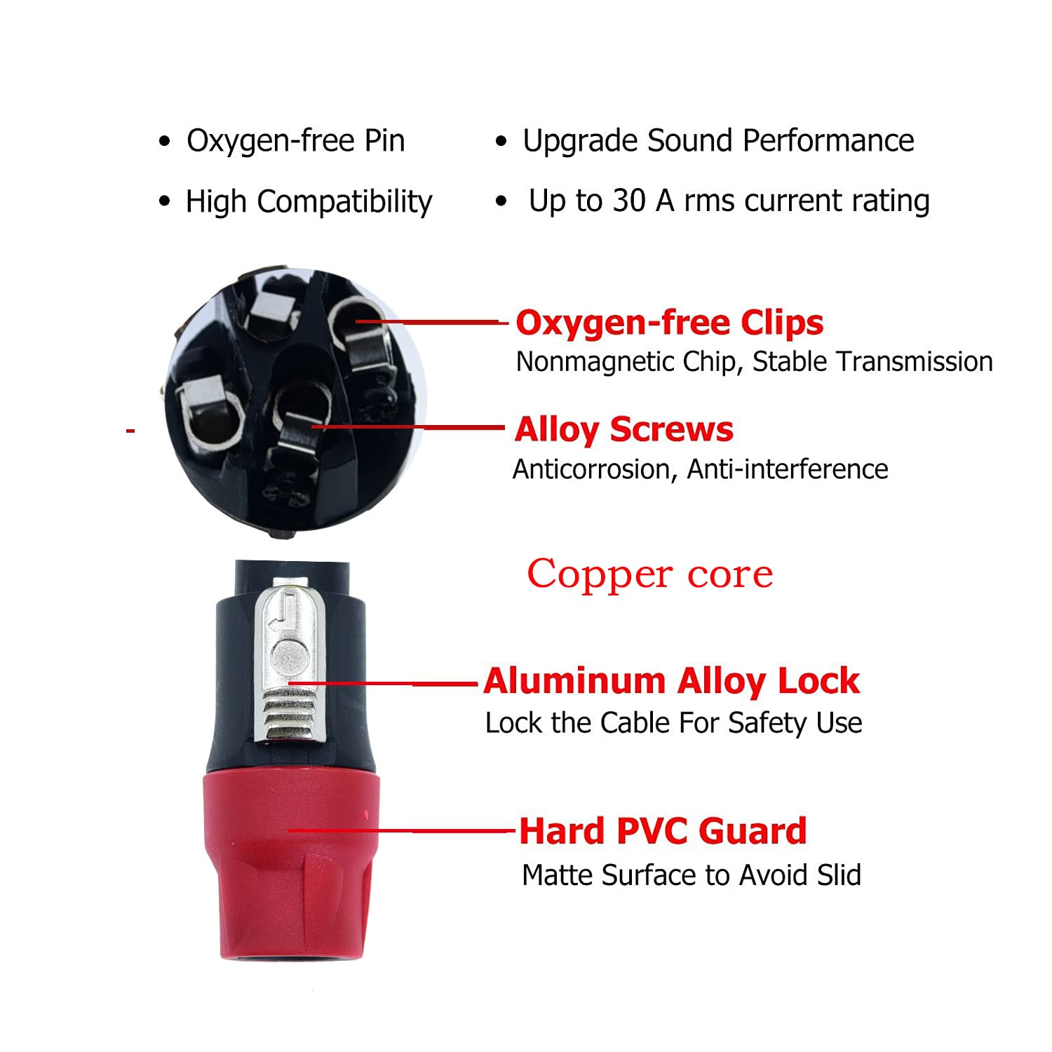 speak on 2Pcs Professional Speakon to 1/4 Inch ts Speaker Cable for pa jack Pair 18 awg Gauge Male Audio port plug Amplifier Connection dj amp Heavy Duty bocina Cord Wire ft with Twist Lock(70 feet)