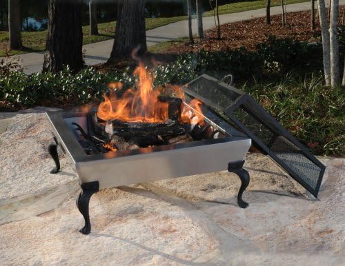 Char-Broil Stainless-Steel Outdoor Fireplace with Screen