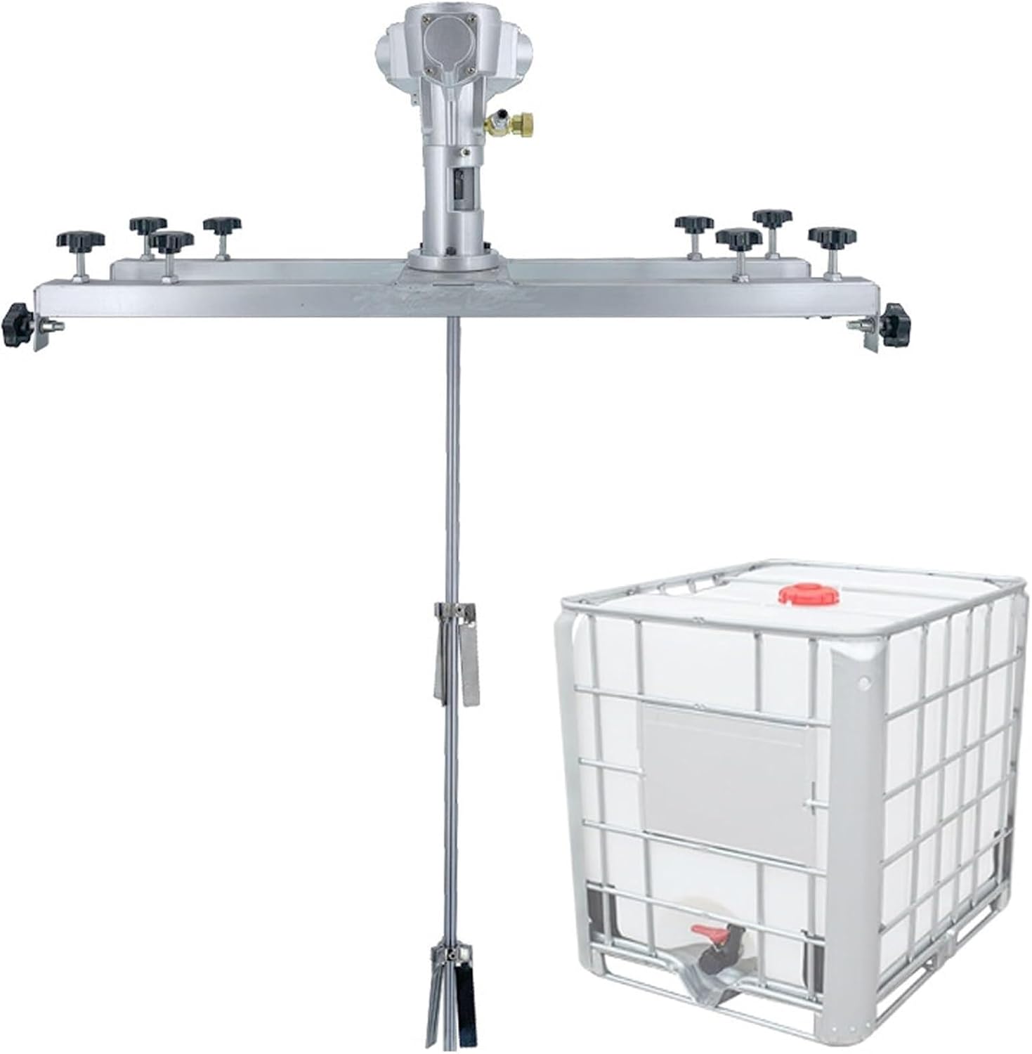 IBC Air Agitator, Pneumatic 1 Ton Tank Mixer Machine, 1/2HP 3/4HP 1HP Pneumatic Paint Mixer, Paint Stirring Machine, Bracket Air Agitators, Paint Mixing Equipment for Ink Dissolver(H003)