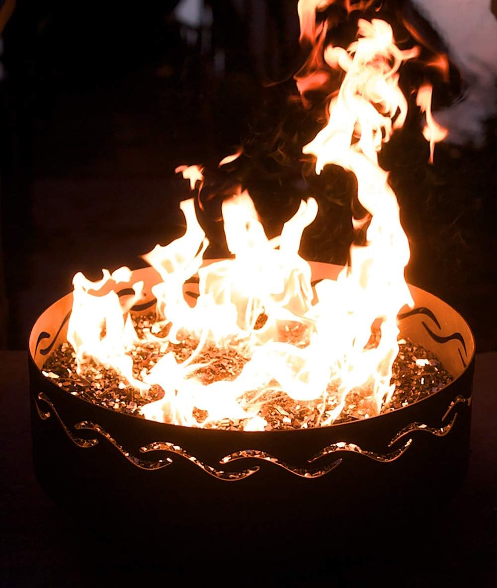 Fire Pit Art Fire Surfer Wood Burning Fire Pit Bowl Outdoor Patio Furniture Steel Firepit Iron Oxide Finish Portable Campfire