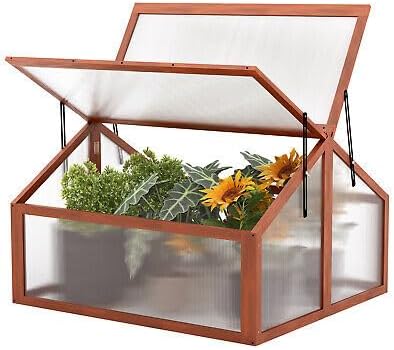 TM Replacement for/Fits Double Box Garden Wooden Green House Cold Frame Raised Plants Bed Protection Size : 35.5
