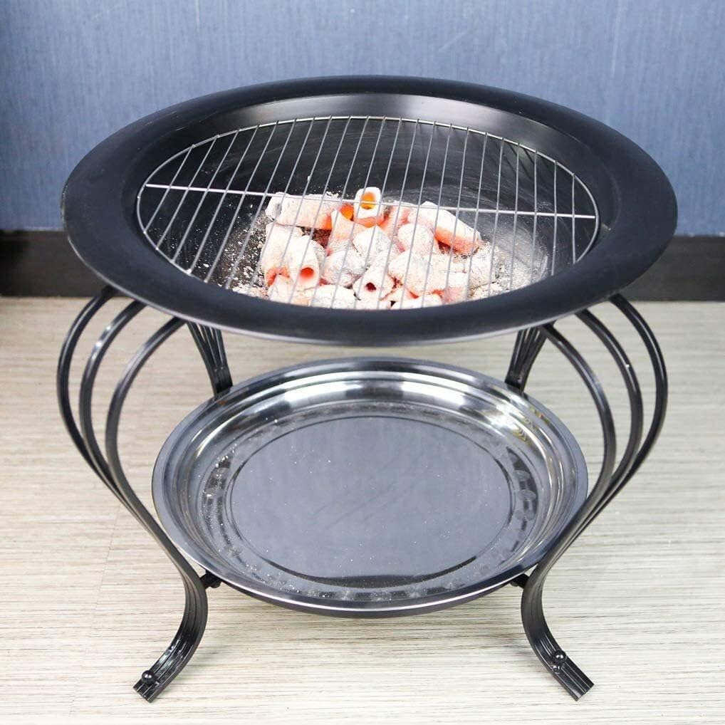 Outdoor Fire Pit Fire Pit Tables for Outside Patio, Wood Burning Fire Pit, with, Grille, Charcoal Basin, Backyard, Patio