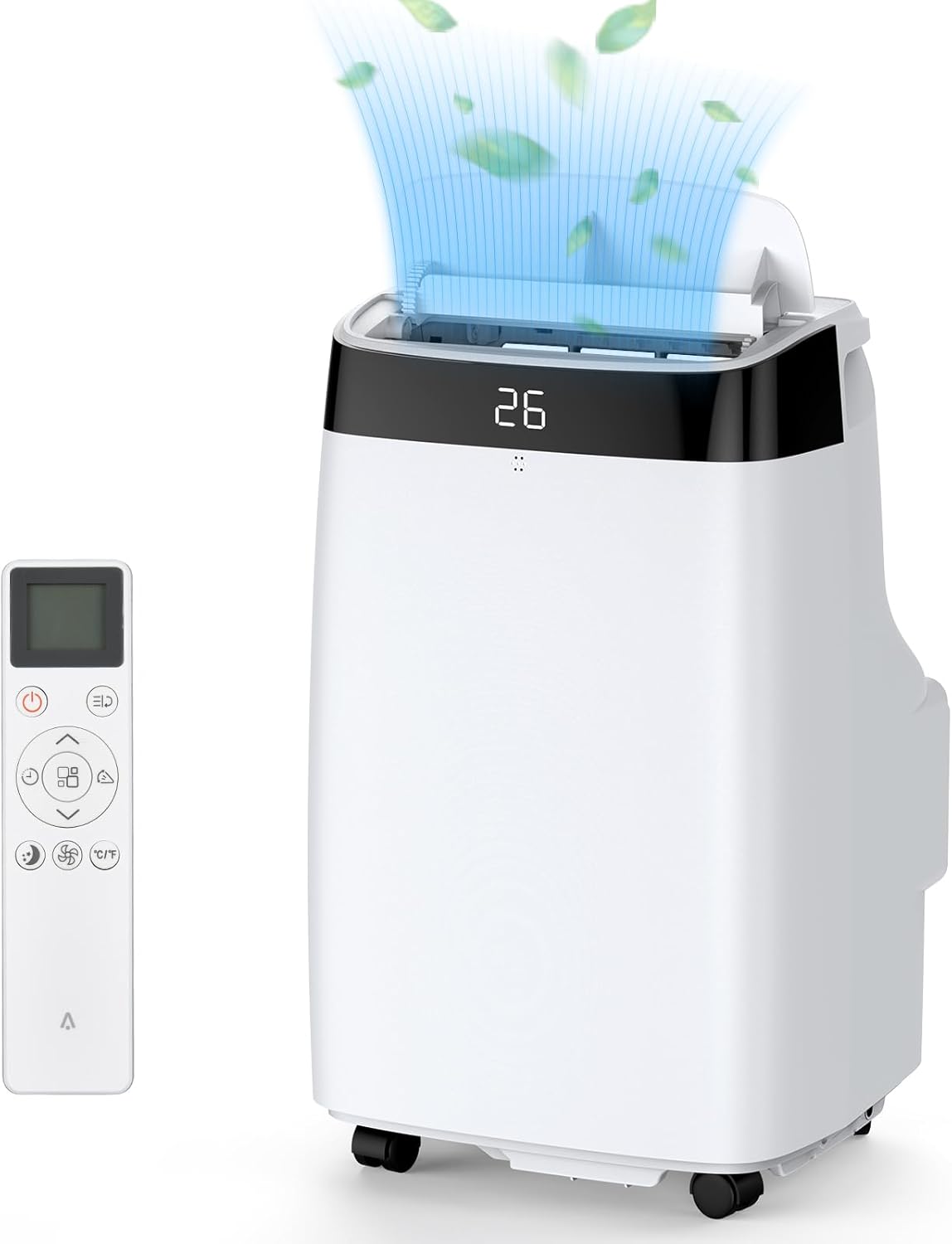 Portable Air Conditioner,10,000 BTU Cools Rooms Up to 450 Sq.Ft. 3 Modes, Remote Control, Easy Installation Kit Included