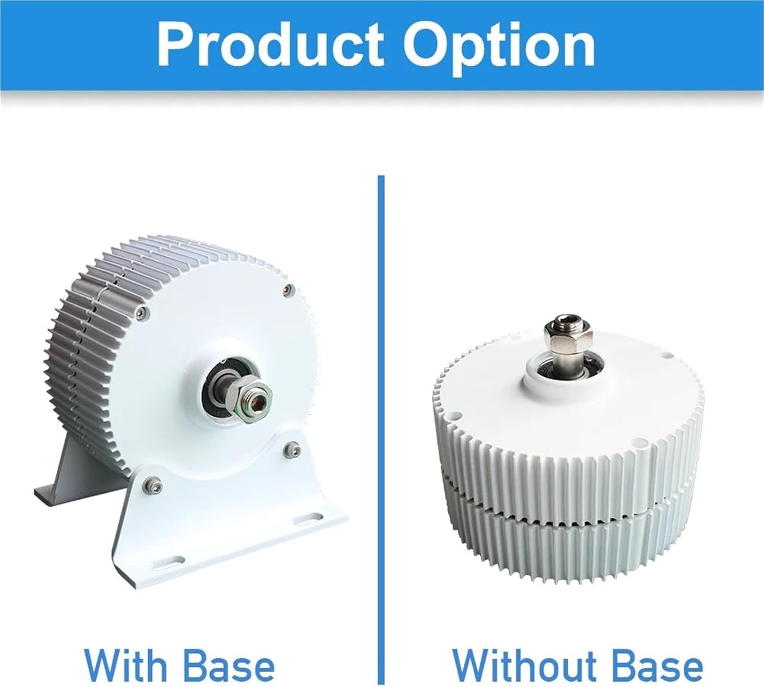 Permanent Magnet Generator 1000W 1500W Wind Turbine Generator 12V 24V 48V PMG Water Turbine Hydro Alternator Free Energy Camping(With Base,SINGLE SHAFT_96V_1500W)