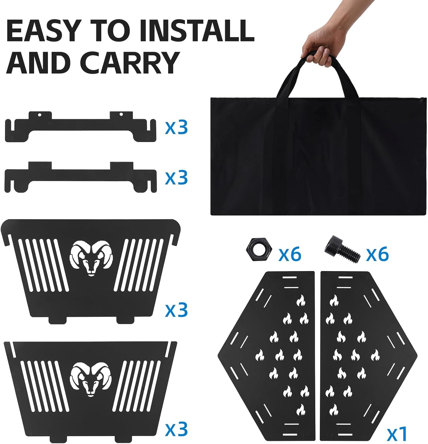 Portable Plug Fire Pit, 38.6