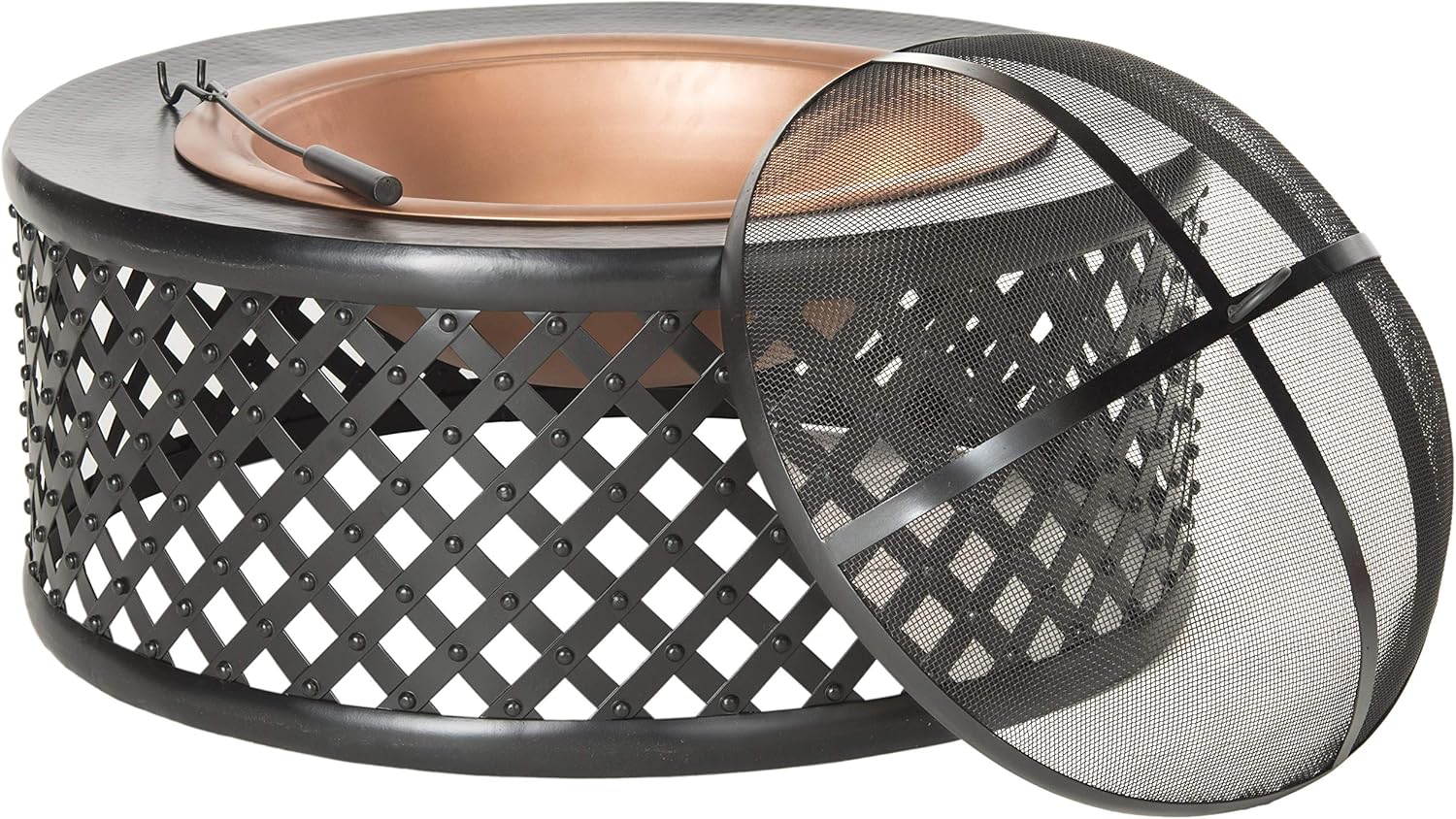 Safavieh Outdoor Collection Jamaica, Copper and Black Fire Pit,