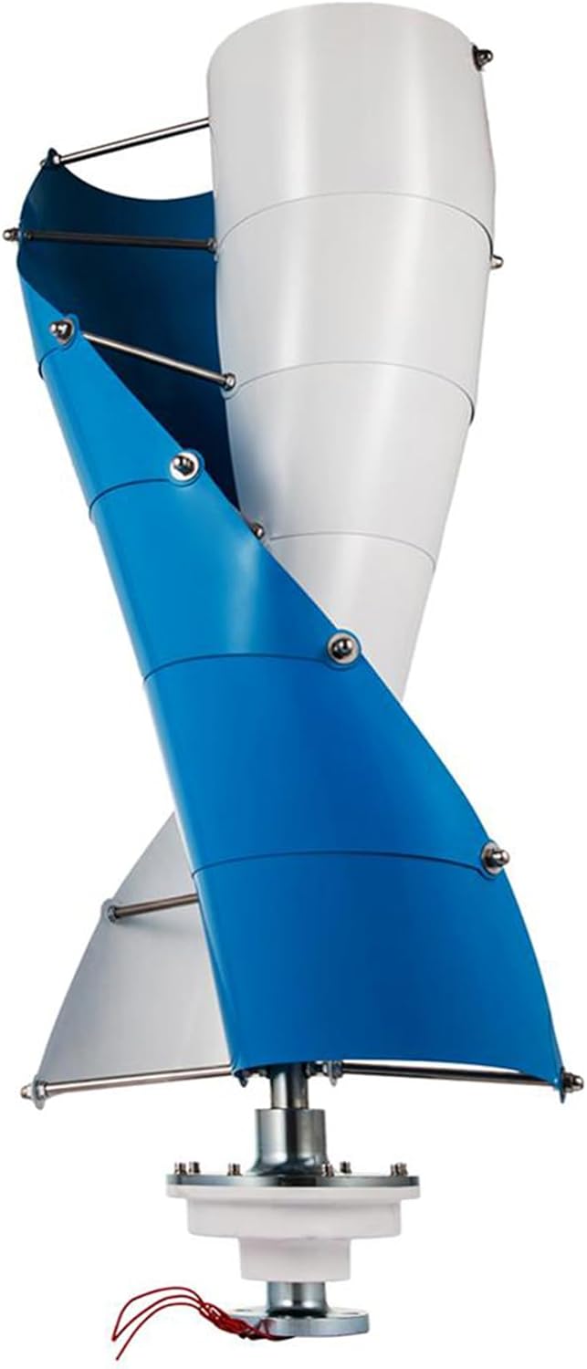 48v, 220V,Low-Noise Portable Wind Turbine 10000W DC 12V 24V 48V Vertical Shaft Wind Turbine Generator with Controller for Boat, Gazebo, Cabin, Mobile