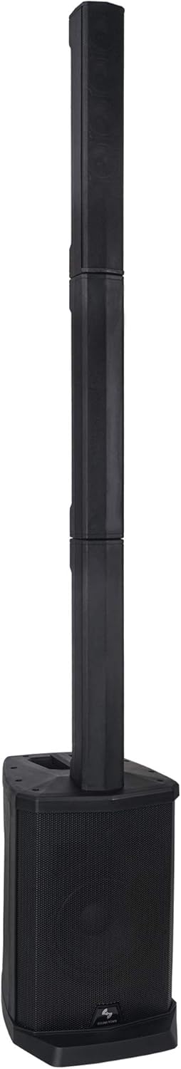 Sound Town Portable Line Array Column PA/DJ System with Sub Bass Module, TWS Bluetooth, Built-in 3-Channel Mixer, Carry Bag (CARPO-L1)