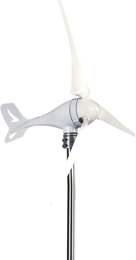 600W Horizontal Wind Turbine Generator Windmill 12V/24V with 3 Blades and Charge Controller for Home Use,12v