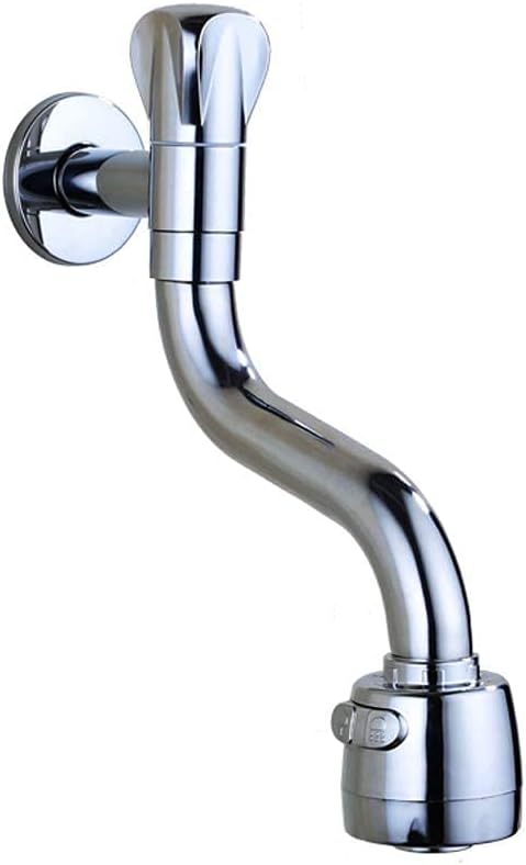 Taps,Faucets,4 Points Single Cold Balcony WallMounted High Water Level Rotating Mop Pool Faucet Double with Mop Laundry Pool Splash Faucet Shower Faucet