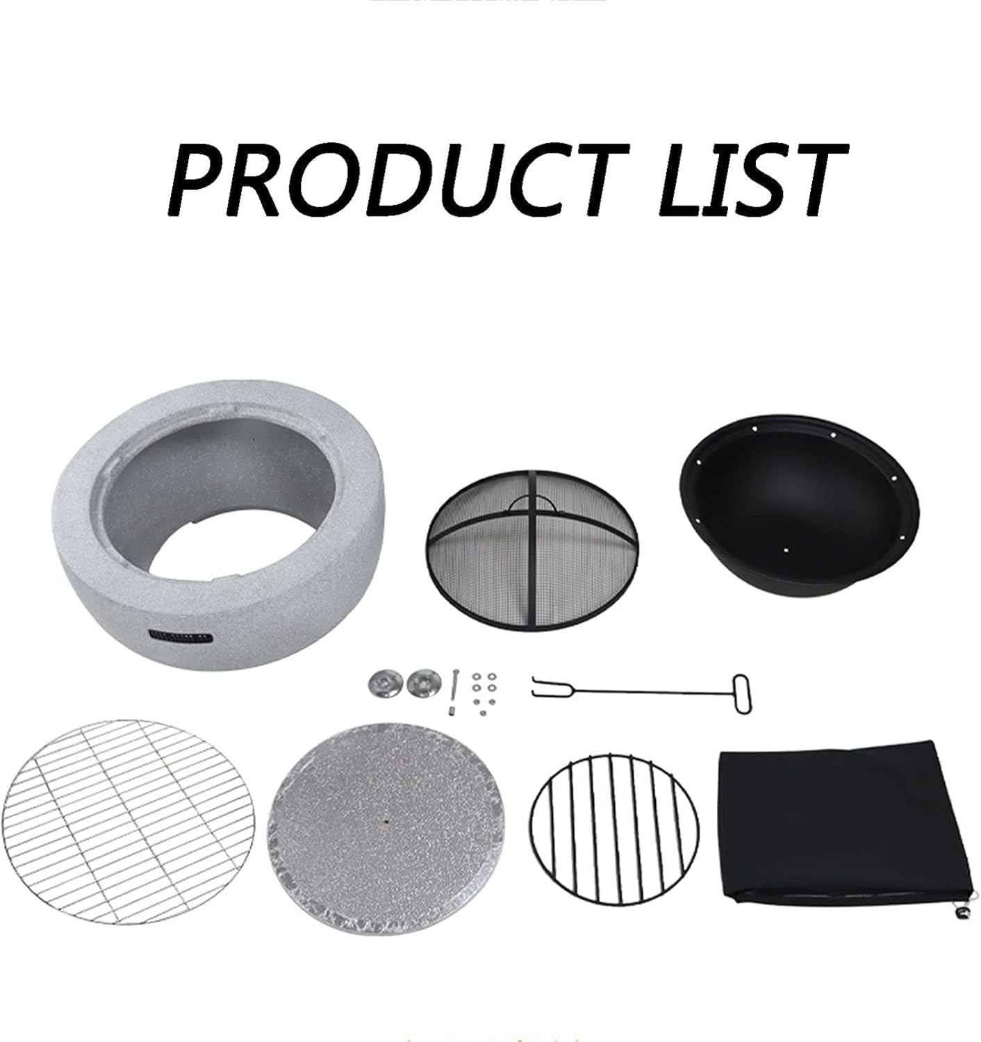 Fire Pit Outdoor fire Pit, Heater with mesh Sparkle Screen Cover, Suitable for Garden, Picnic Terrace and d Heating