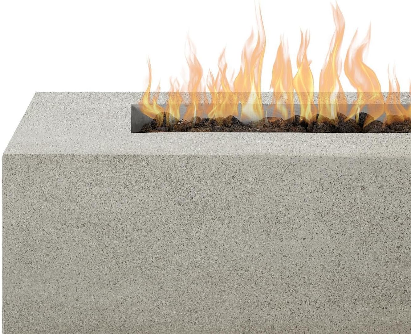 BBQGuys Signature La Valle 42-Inch Square Propane Fire Table - Flint - 1592LP-FLNT