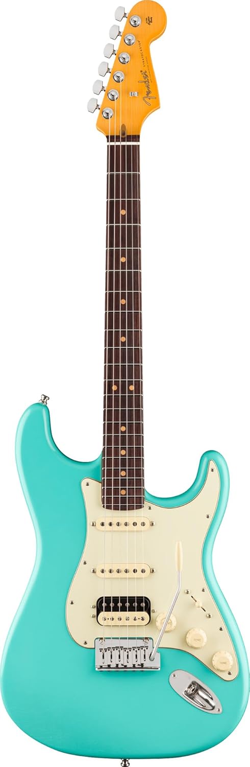 Fender American Ultra Luxe Vintage '60s Stratocaster HSS Electric Guitar - Sea Foam Green, Heirloom Lacquer