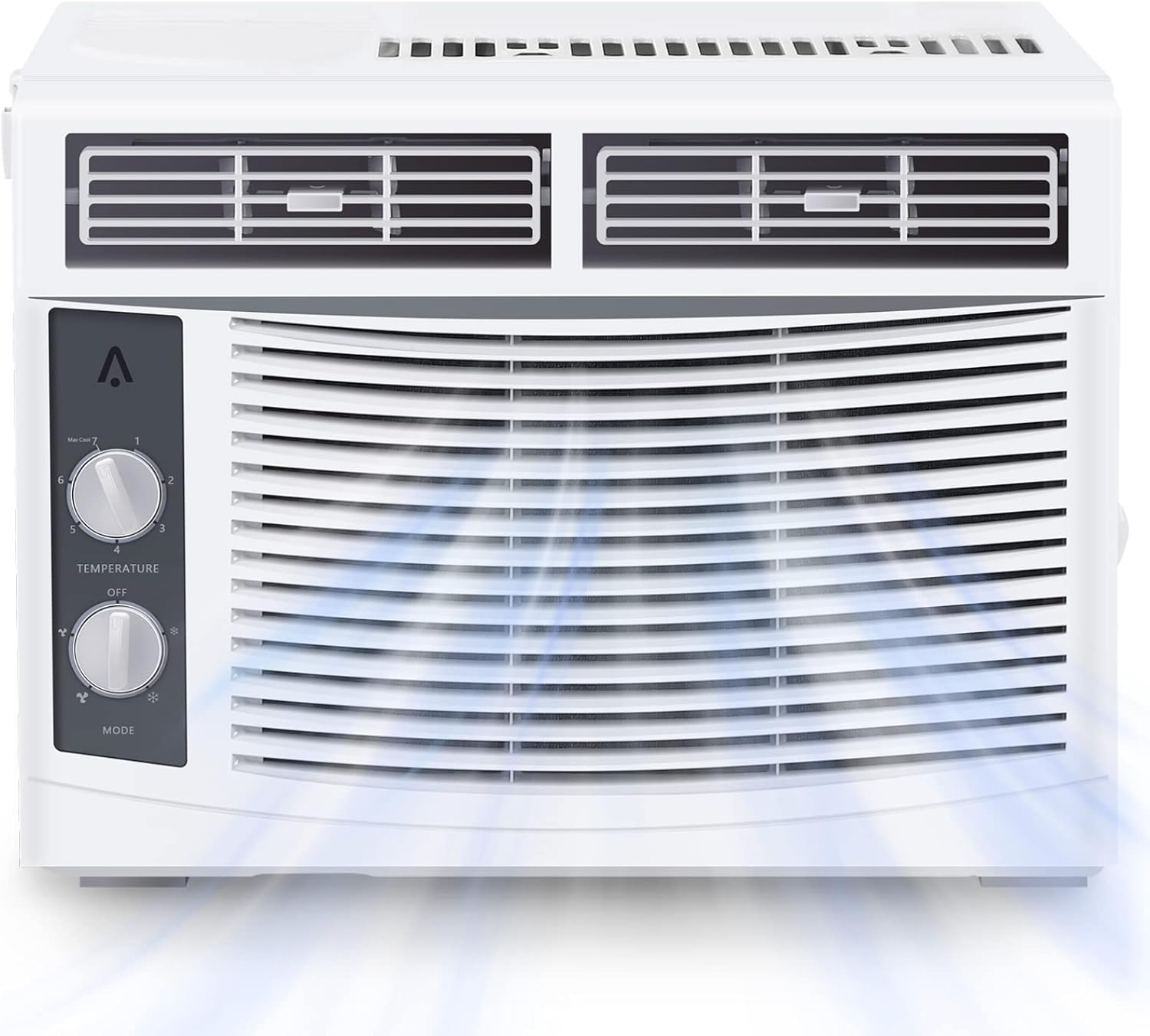 Acekool 5000 BTU Window Air Conditioner, 7-Speed Window AC Unit with Mechanical Controls and Reusable Filter, Efficient Cooling for Smaller Areas, Cools 150 Sq.ft, 110-115V