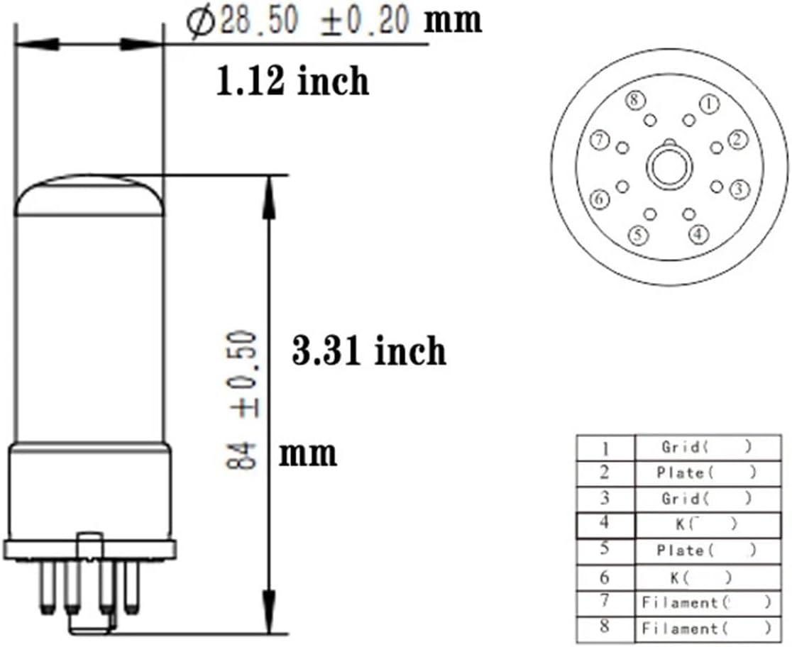 6SN7GT/6N8P Tube Pairing Tube Replaces CV181 Amplifier Accessories