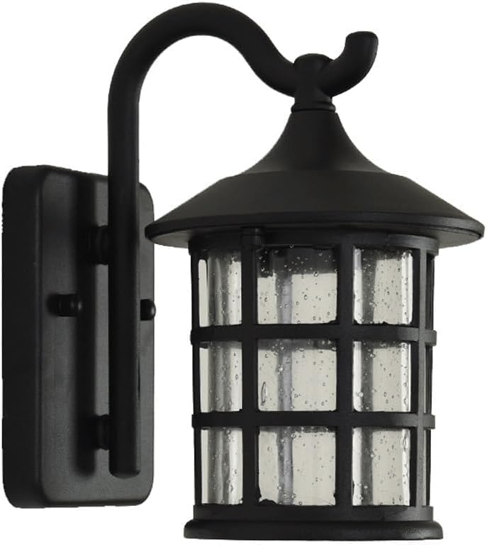 Wall Light Fixtures Outdoor Waterproof Wall Lamp Vintage Style Wall Sconce with Water Drop Glass Shade Wall Mount Light for Garage Porch Balcony and More(Dark)