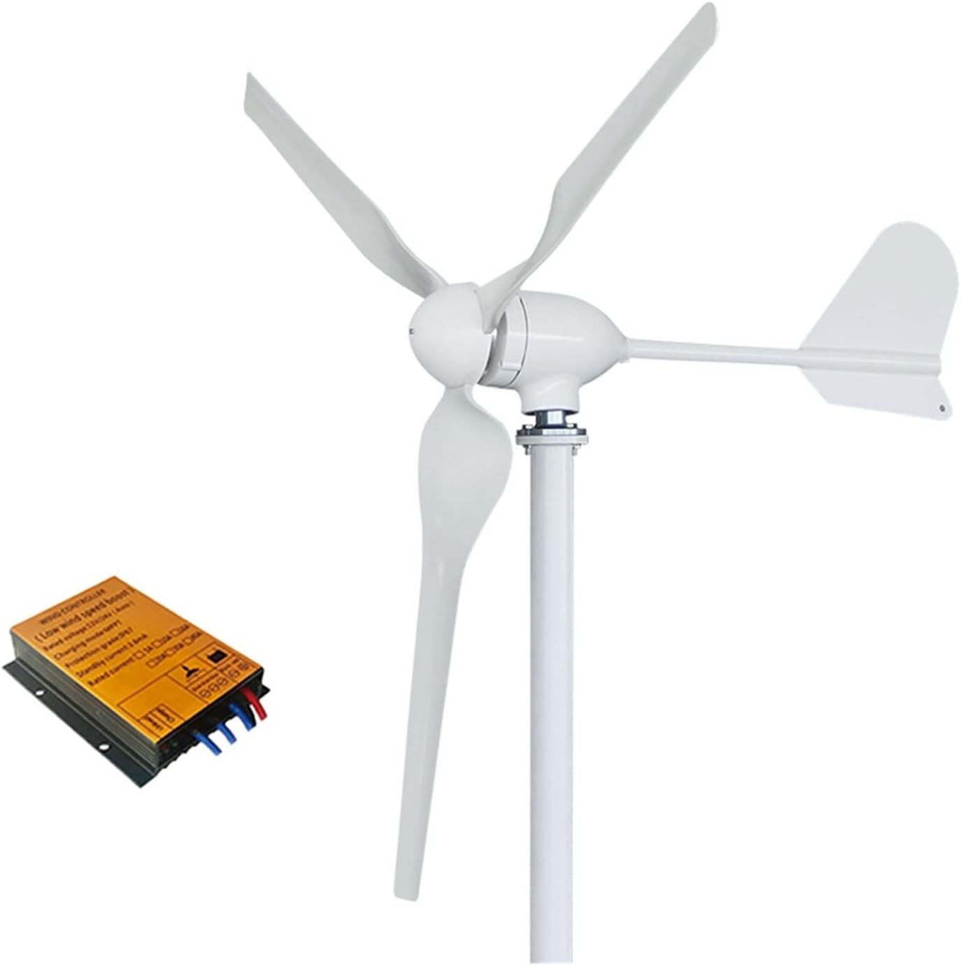 Wind Turbine Wind Turbine Generator Low Wind Speed 2000W Horizontal Wind Turbine Generator 12V 24V 48V Windmill with MPPT Charger Controller (Color : MPPT Controller, Size : 3_24V_1500W)