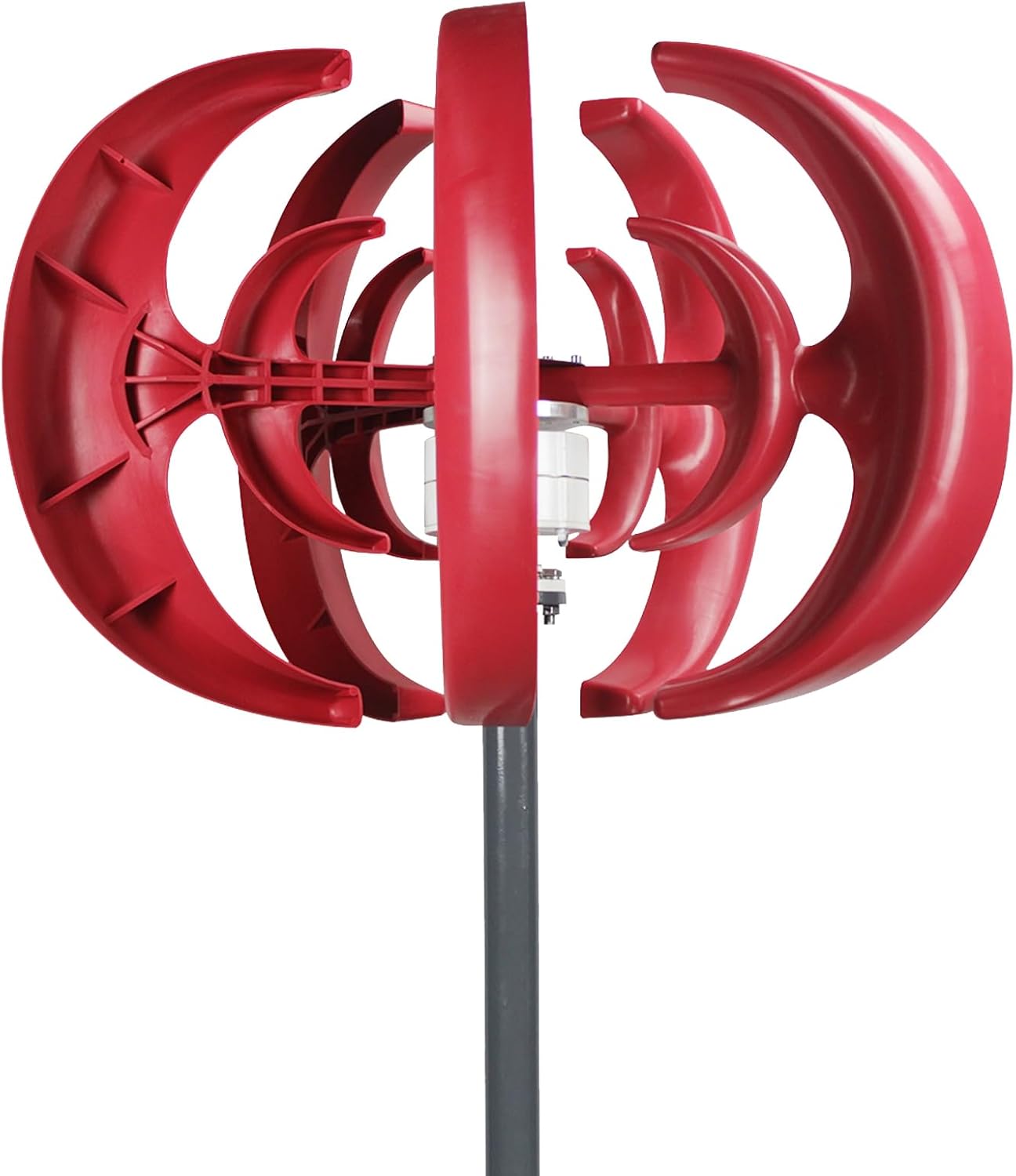 300-600W Wind Generator - 5 Blade 12V Vertical Axis Wind Power Generator for Home Street Lighting, EMG Equipment Red
