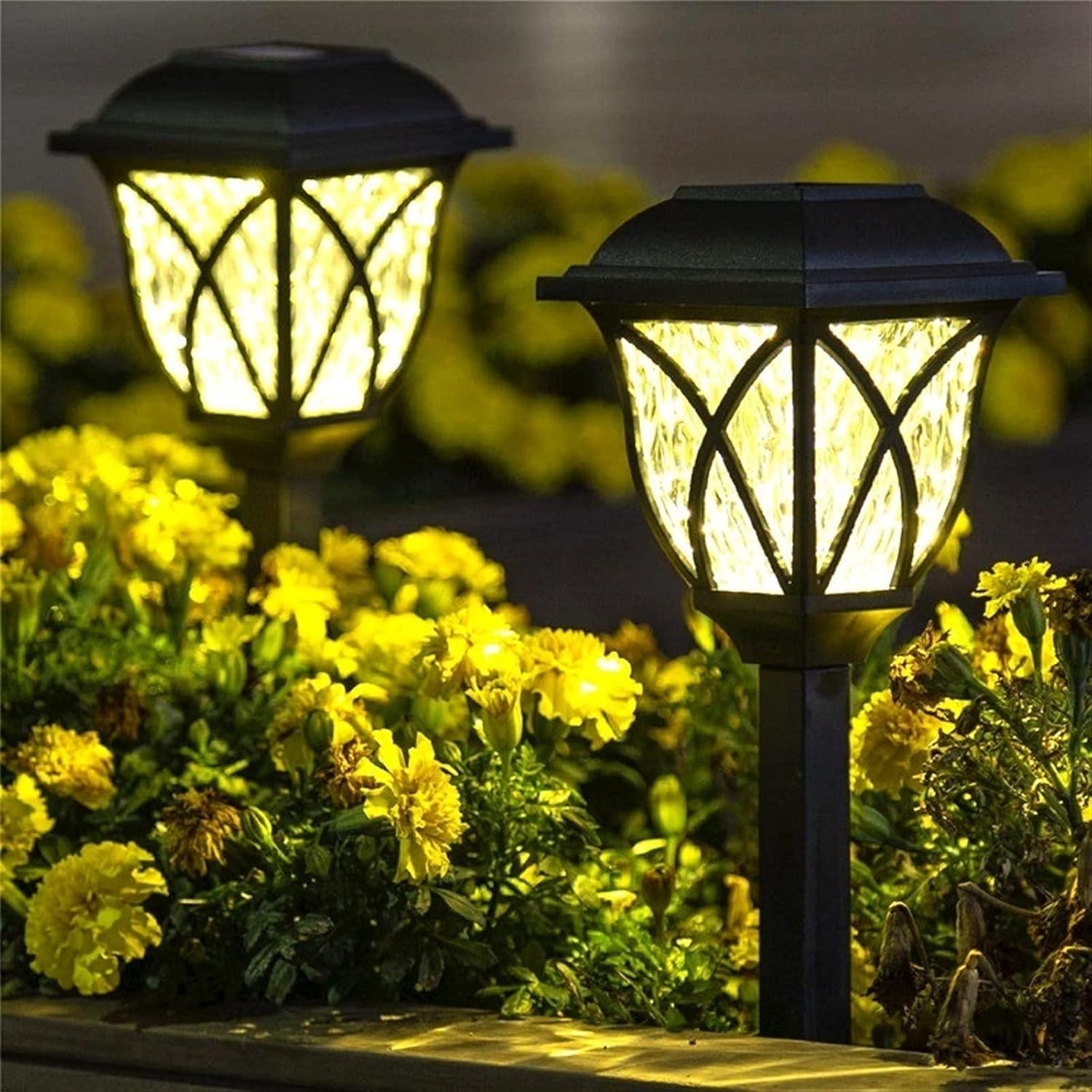 Solar Lights Outdoor Decorative,Pathway Lights Waterproof Solar Powered Outdoor Landscape Lighting for Garden Yard Patio Walkway Pathway Lamps (Color : White Light, Size : 2PCS)