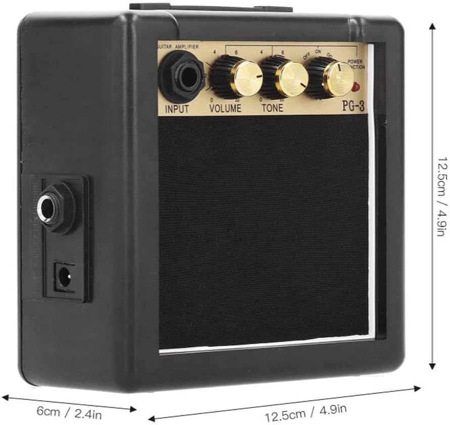 Guitar Amplifier Small Guitar Speaker Connect with Earphones Not Affect Others Two Power Supply Methods Suitable for Electric Guitars Folk Guitars