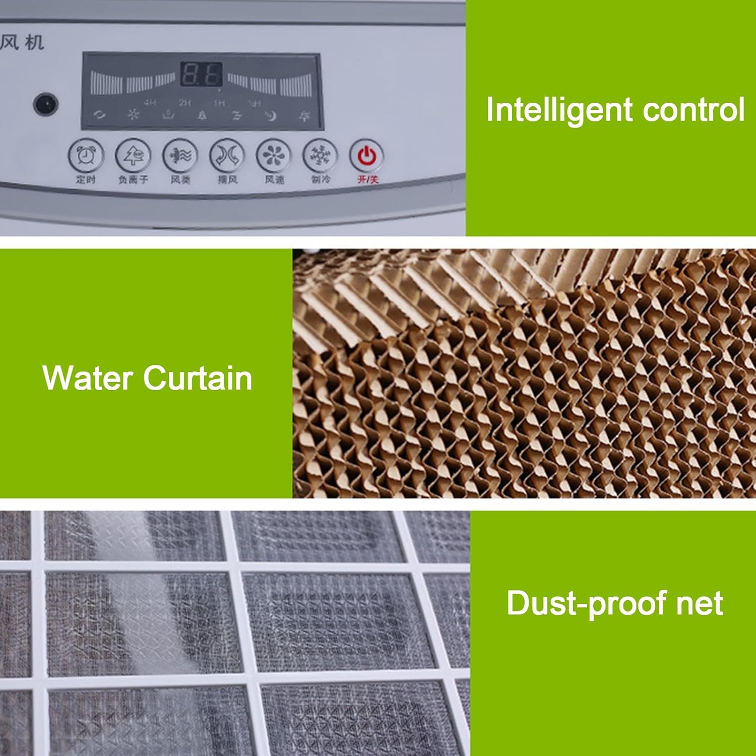 Swamp Cooler with 7.5h Timer, Portable Air Conditioner, 4500cfm Evaporative Air Cooler w/ 10.5 Gal Water Tank, for Backyard, Garage, Patio, Indoor