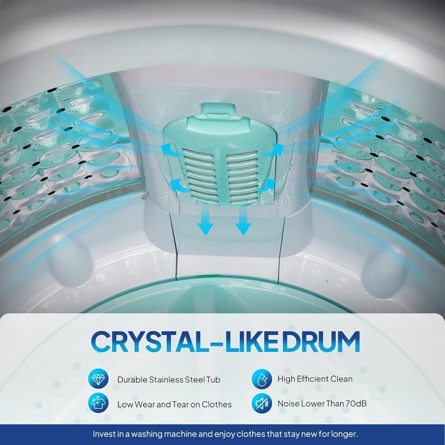 Bonnlo 25LBS Fully Automatic Washer, 2 in 1 Portable Washing Machine, Top Load Washer and Spin Dryer Combo with Drain Pump, 10 Washing Programs & 5 Water Level for Home, Apartment