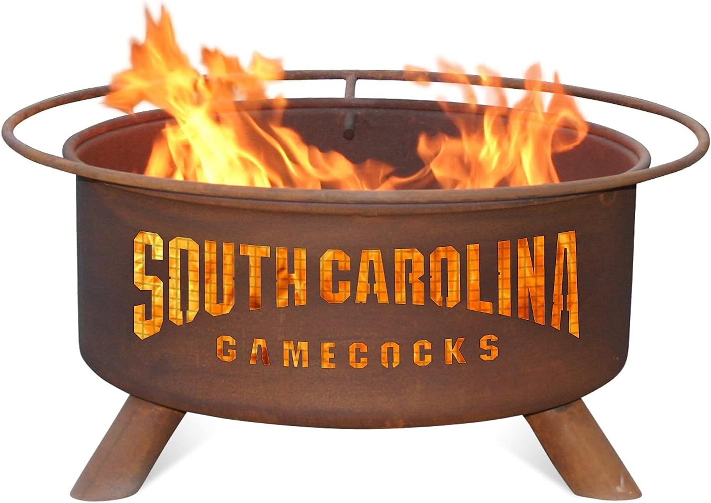 Patina Products F429 South Carolina Steel Outdoor Fire Pit - 24 x 24 x 11 inch - Natural Rust Patina Finish