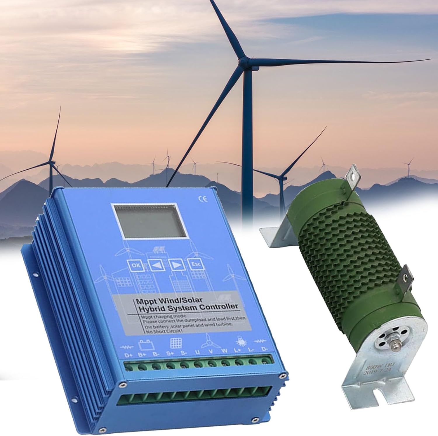 15000W,Hybrid Charge Controller,Wind Solar Hybrid Charge Controller,12V/24V/48V,Mppt Boost Charging with LCD Display and Dump Load 48V