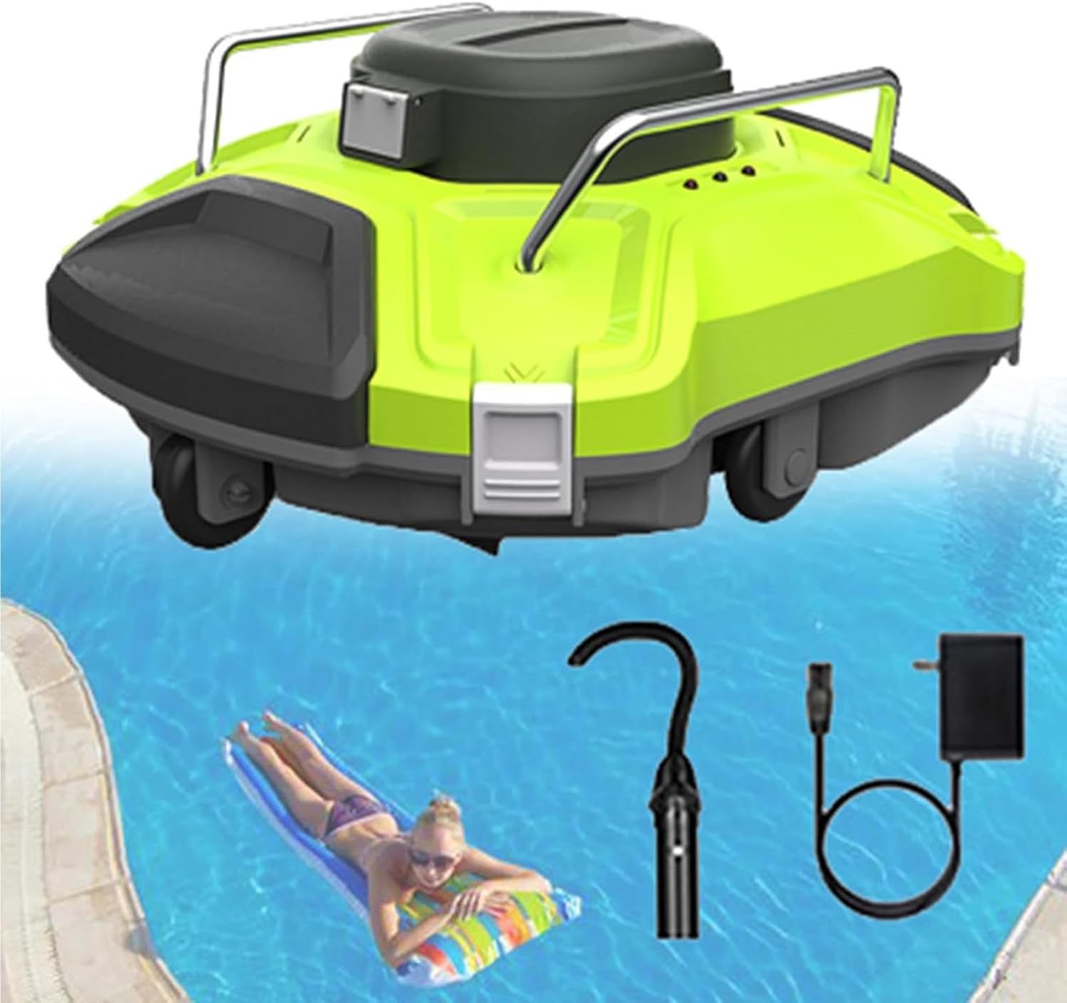 Cordless Robotic Pool Cleaner,360° Rotation and Smart Route Planning for Powerful,Automatic Cleaning
