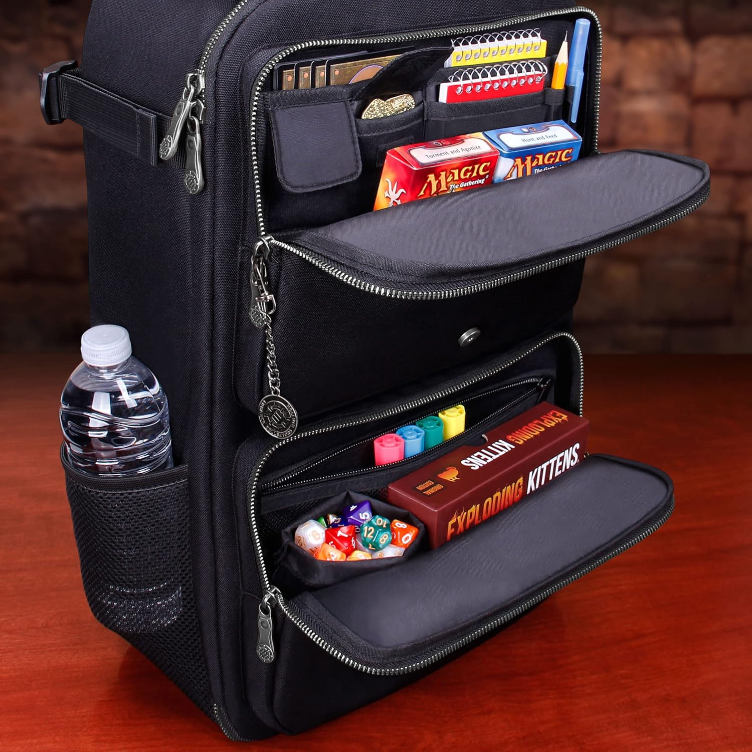 ENHANCE MTG Backpack TCG Card Storage - TCG Backpack for Deck Boxes, Sleeved Cards, Playmats, MTG Accessories