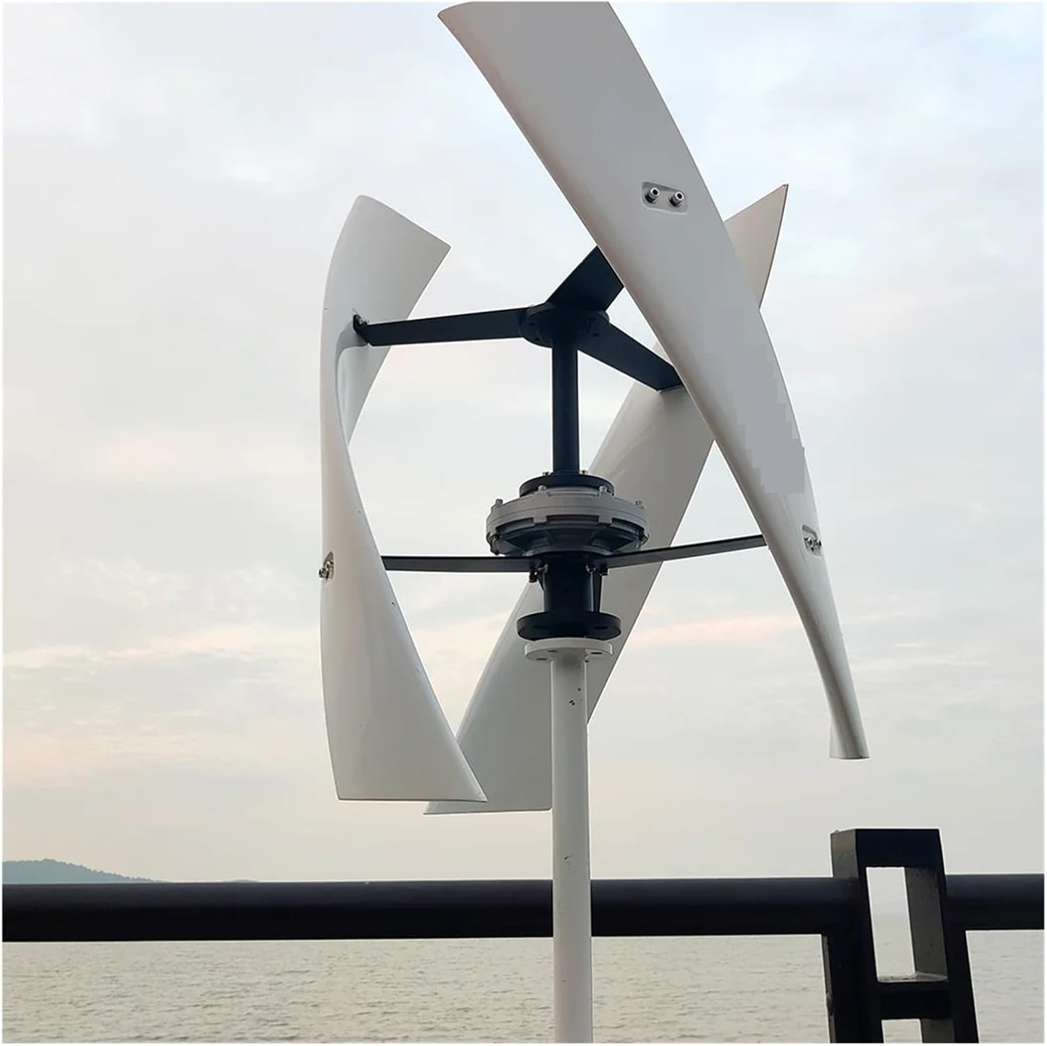 5KW 24V 48V Vertical Axis Low-Speed Wind Turbine With Energy And Low Noise For Household Use Horizontal Rotation With High Efficiency Low Starting Speed for Home(With off grid system,24V_5000W)