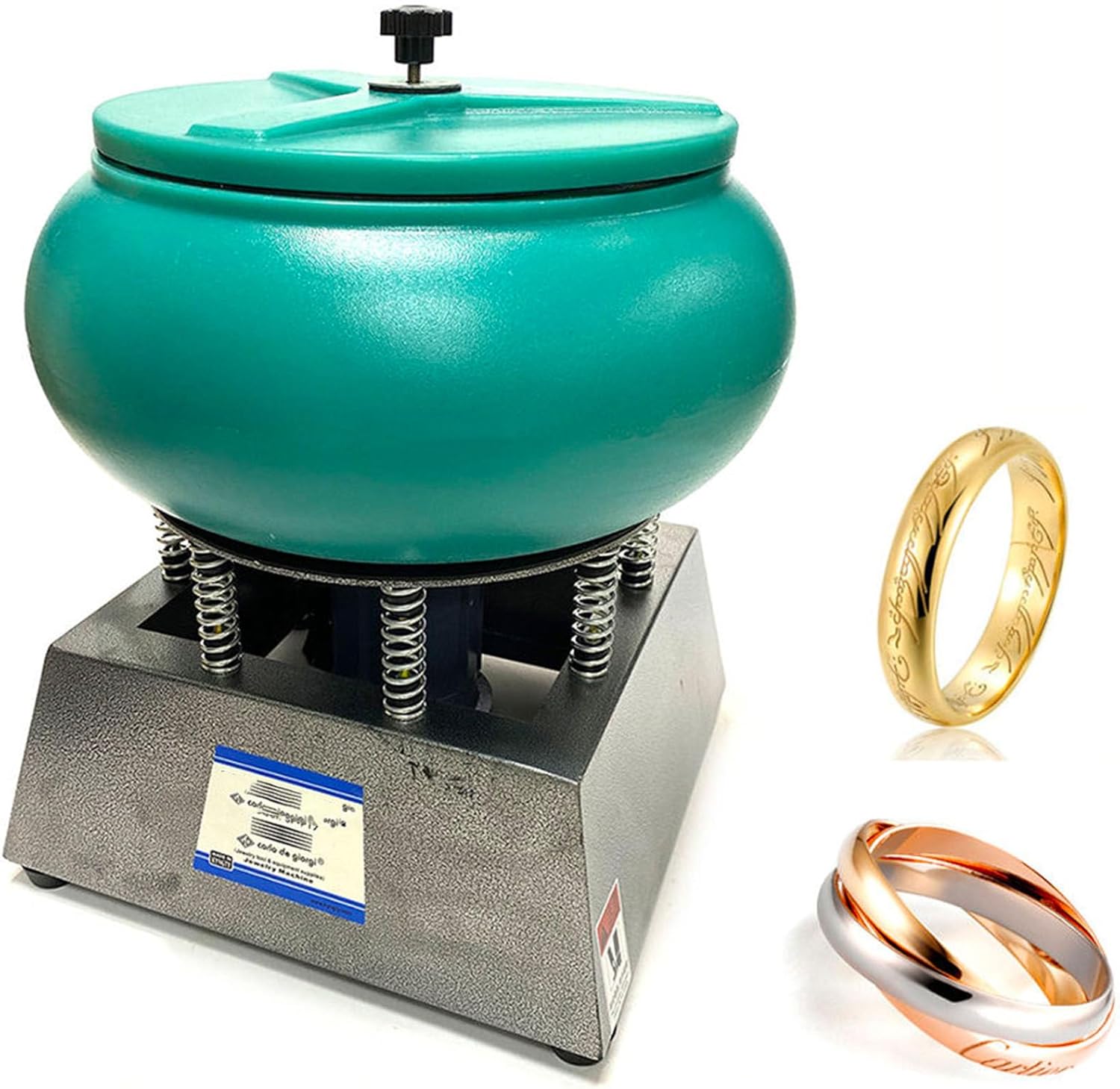 130w Vibrating Polishing Drum, Jewellery Polishing Machine and Finisher Machine, Magnetic Tumbler Jewelry Polisher for Jade Jewellery