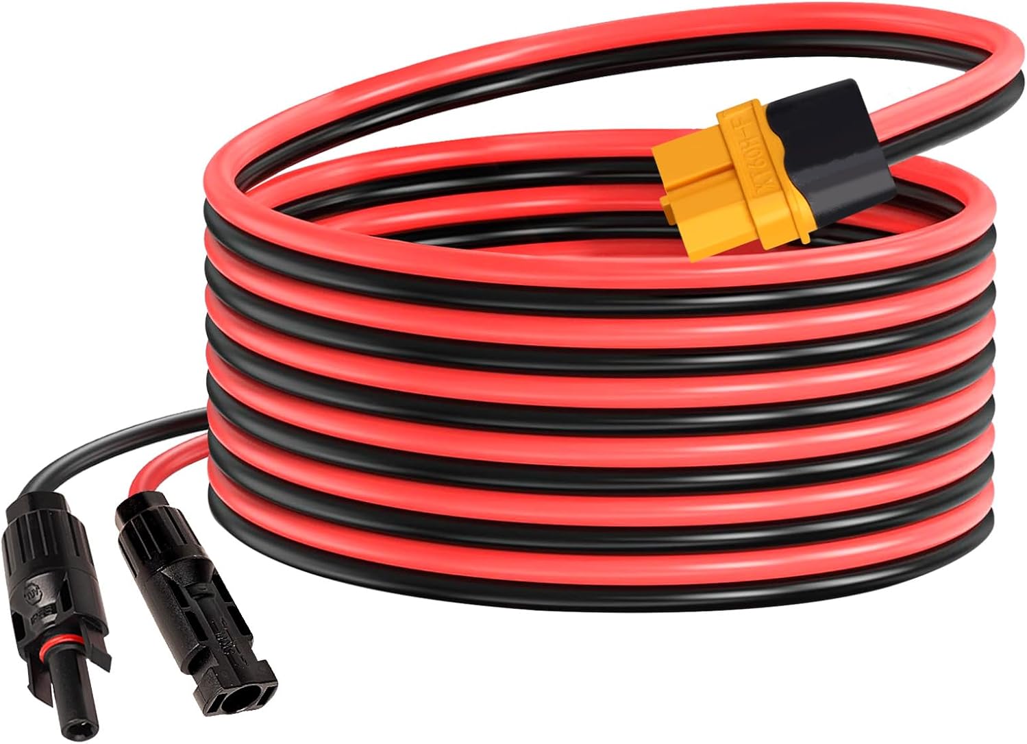 Solar to XT60 Adapter Cable Solar Extension Charge Cable for Power Stations Solar Generators (50FT 12AWG)