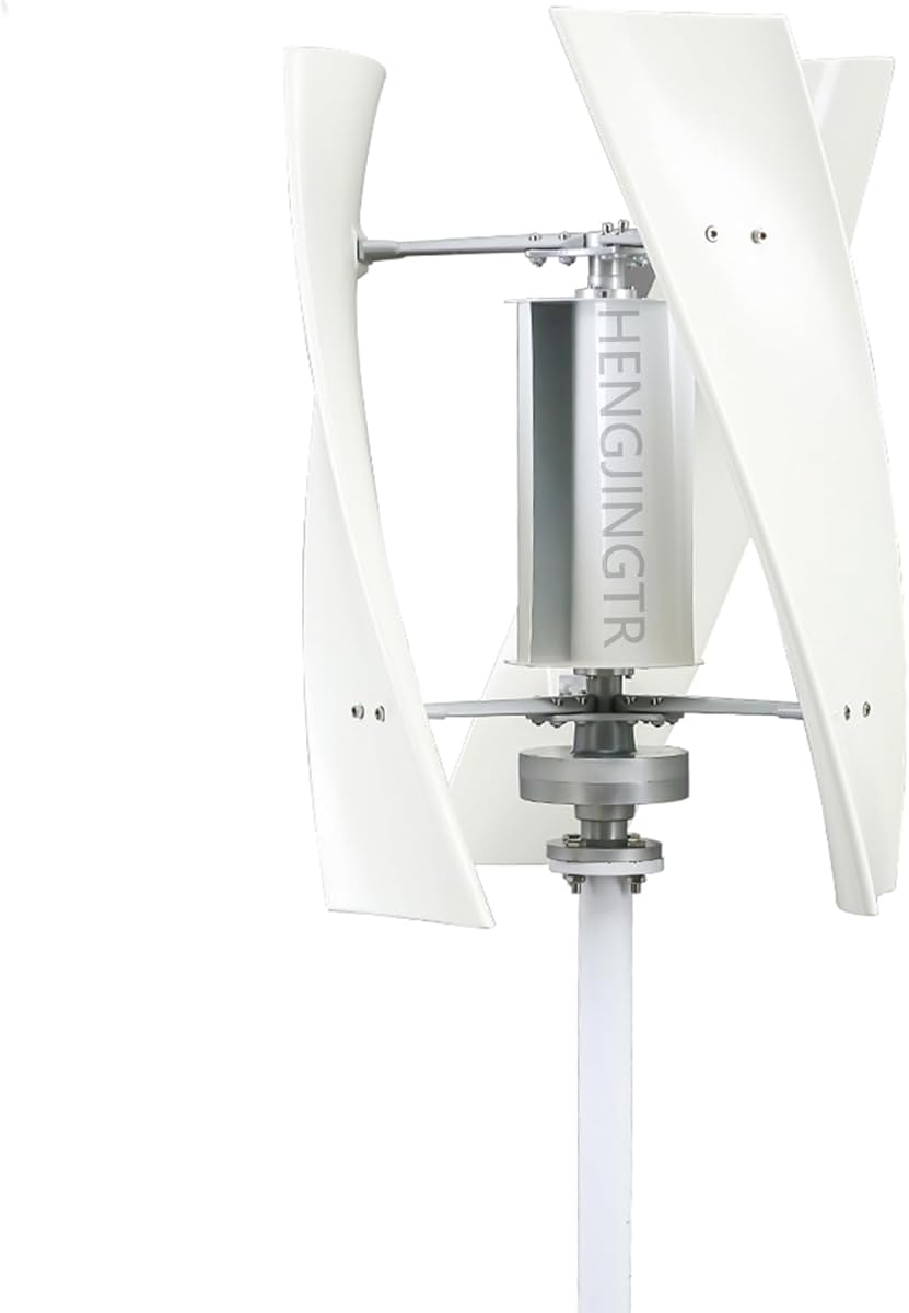 10000W Wind Turbine 3 Blades 12V 24V 48V 220V No Noise High Efficiency Power Output Turbine with Controller for Boats, Terraces, Cabins Or Home(White)