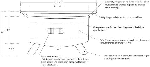 Patina Products F106, 30 Inch Wildlife Fire Pit