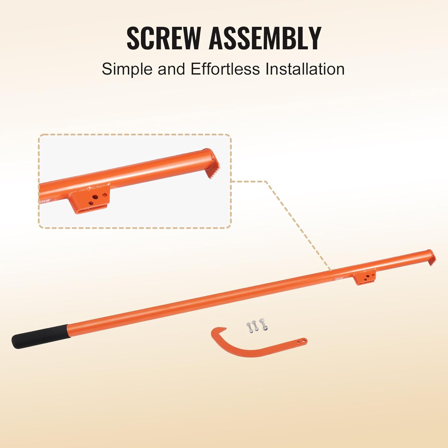 VEVOR 59'' Felled Cant Hook Logging Tool, Adjustable Heavy Duty Steel Log Roller, Log Lifter Timber Jack with Rubber Grip, Forestry Logging Tools for Lifting and Handling Logs up to 32