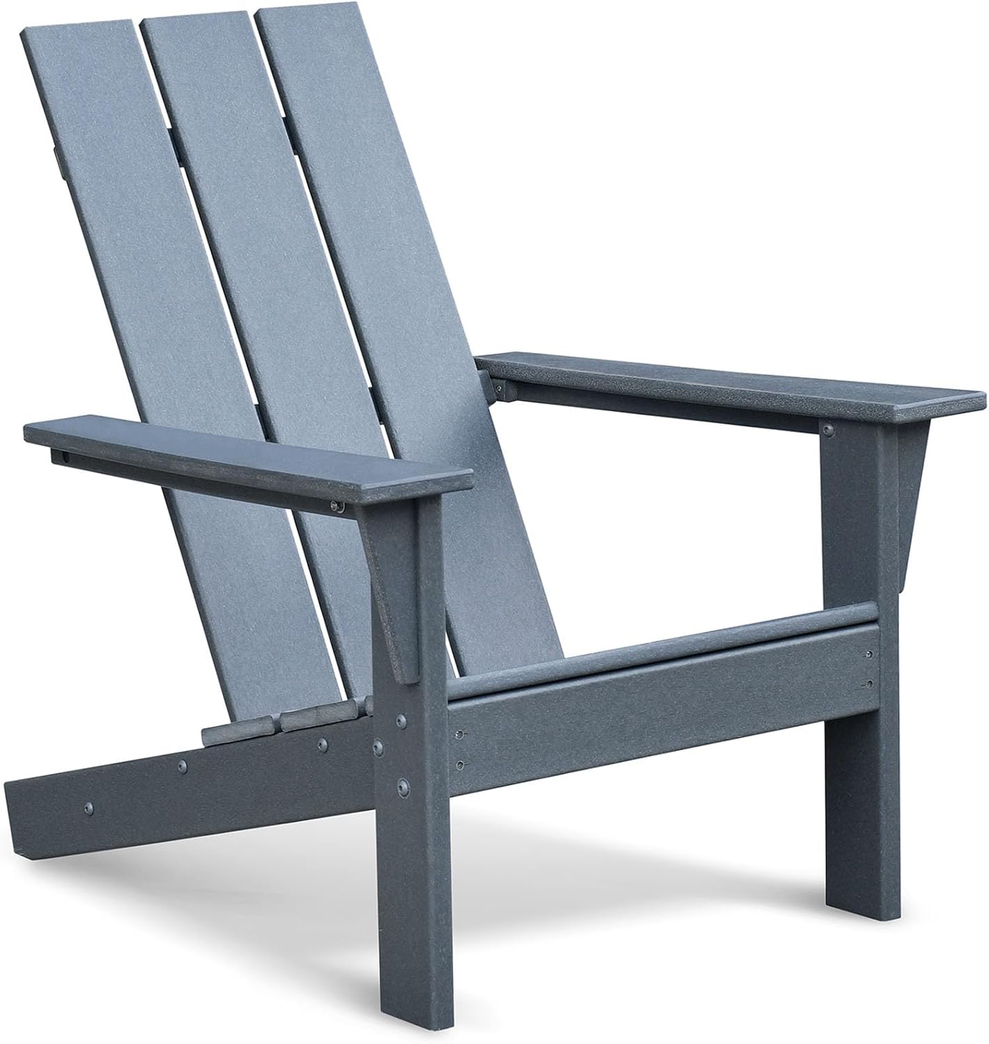 3-Piece Adirondack Chairs Set of 2 and Patio Table,Plastic Patio Firepit Chair with Cup Holder& High Backrest, Adirondack Chair for Outdoor, Patio, Garden, Beach(Grey-3)