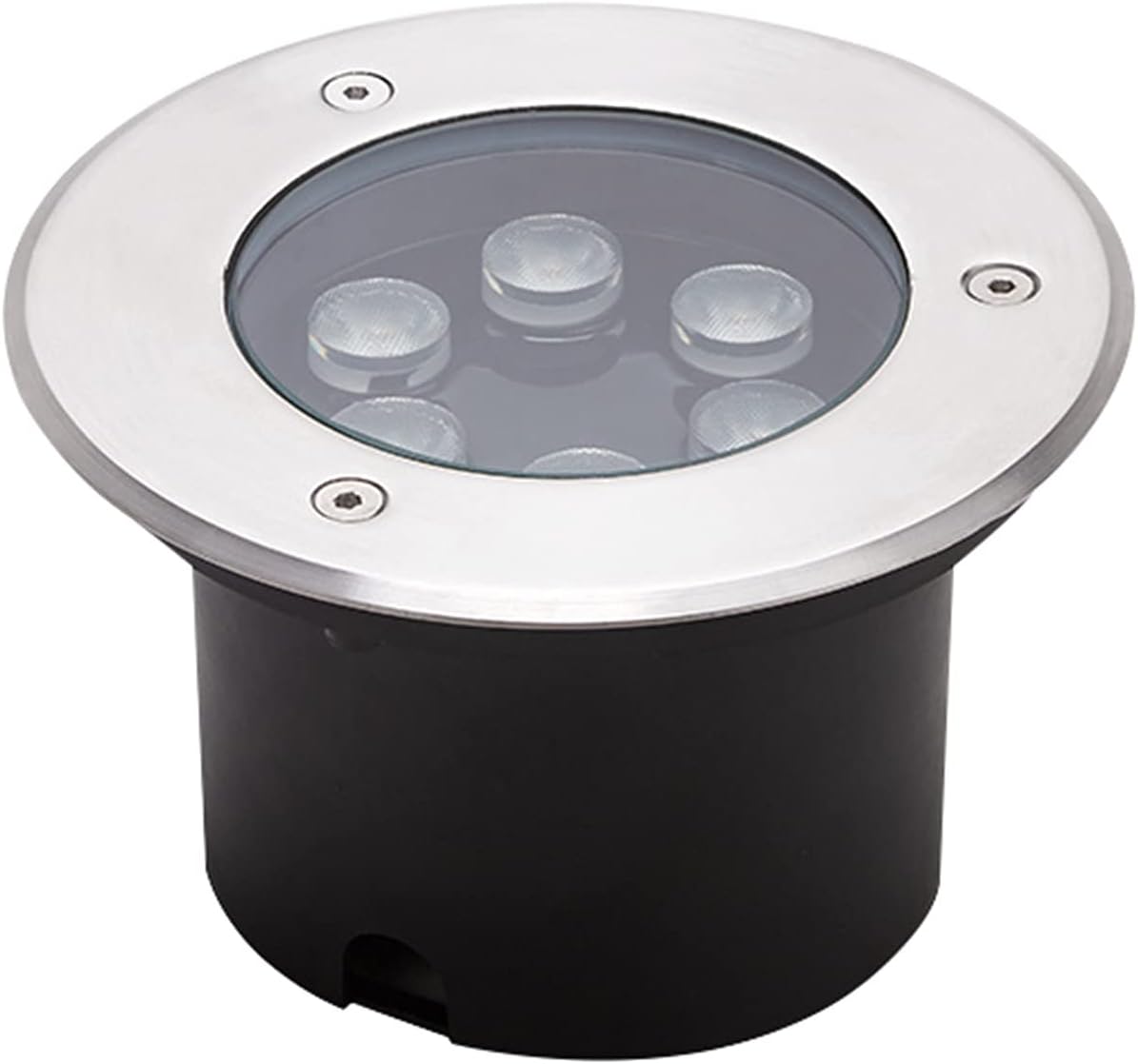 LED Waterproof Underground Light Garden Landscape Lights AC85-265V Well Lights for Driveway Deck Patio Yard Outdoor Lighting Fixture, 5 Colors (Green 6W)