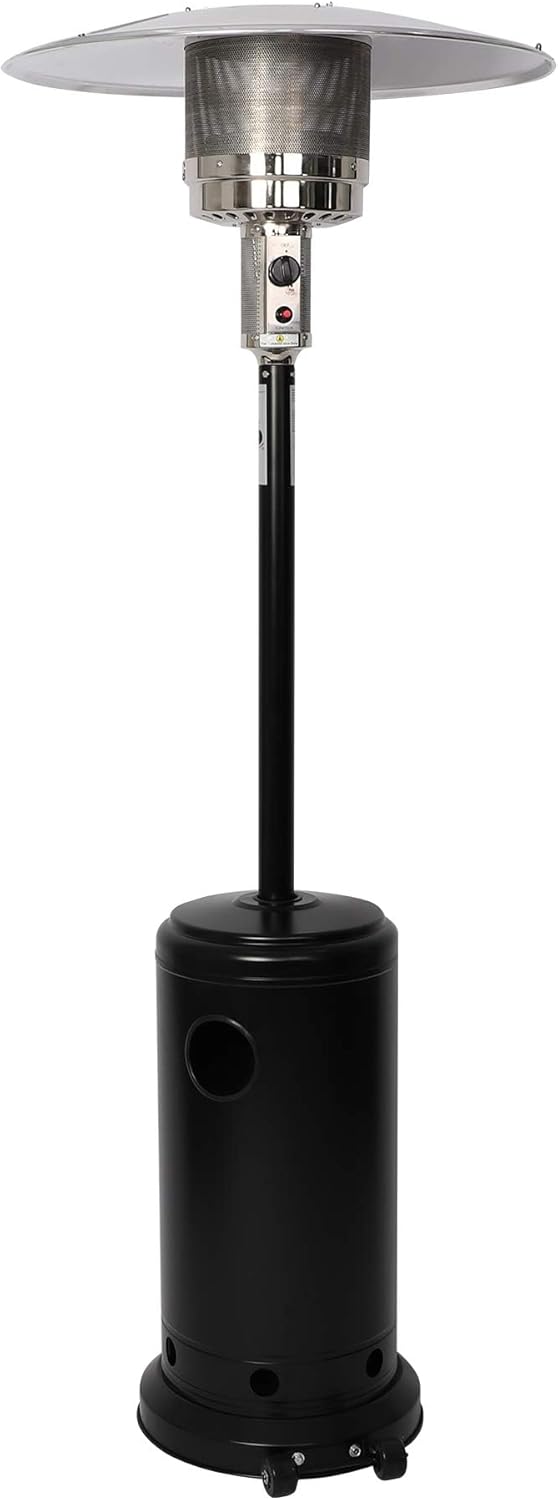 LUCKYERMORE 36,000 BTU Outdoor Heaters for f Patio, Safety Protection System Outdoor Heater, Patio Heater with Wheels for Commercial & Residencial, ETL, CE Certified, Black