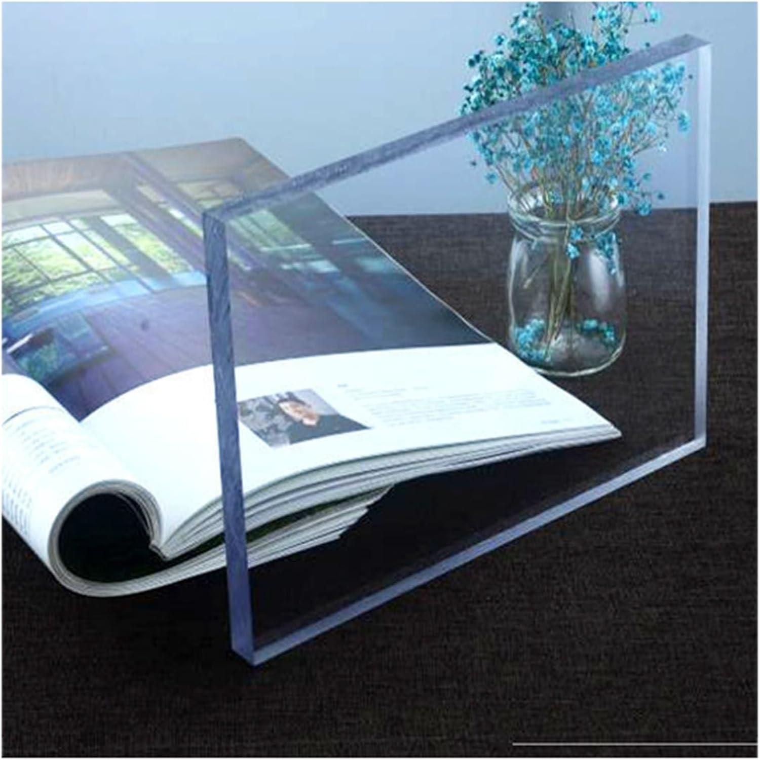 Clear Greenhouse Polycarbonate Roofing Sheets,Pergola Canopy Cover，Patio Garden Greenhouse Roofing Rainproof Sunshine Board For Cold Frame,Impact Resistant ( Color : 1mm , Size : W1*L8m/W3.28*L26.24ft