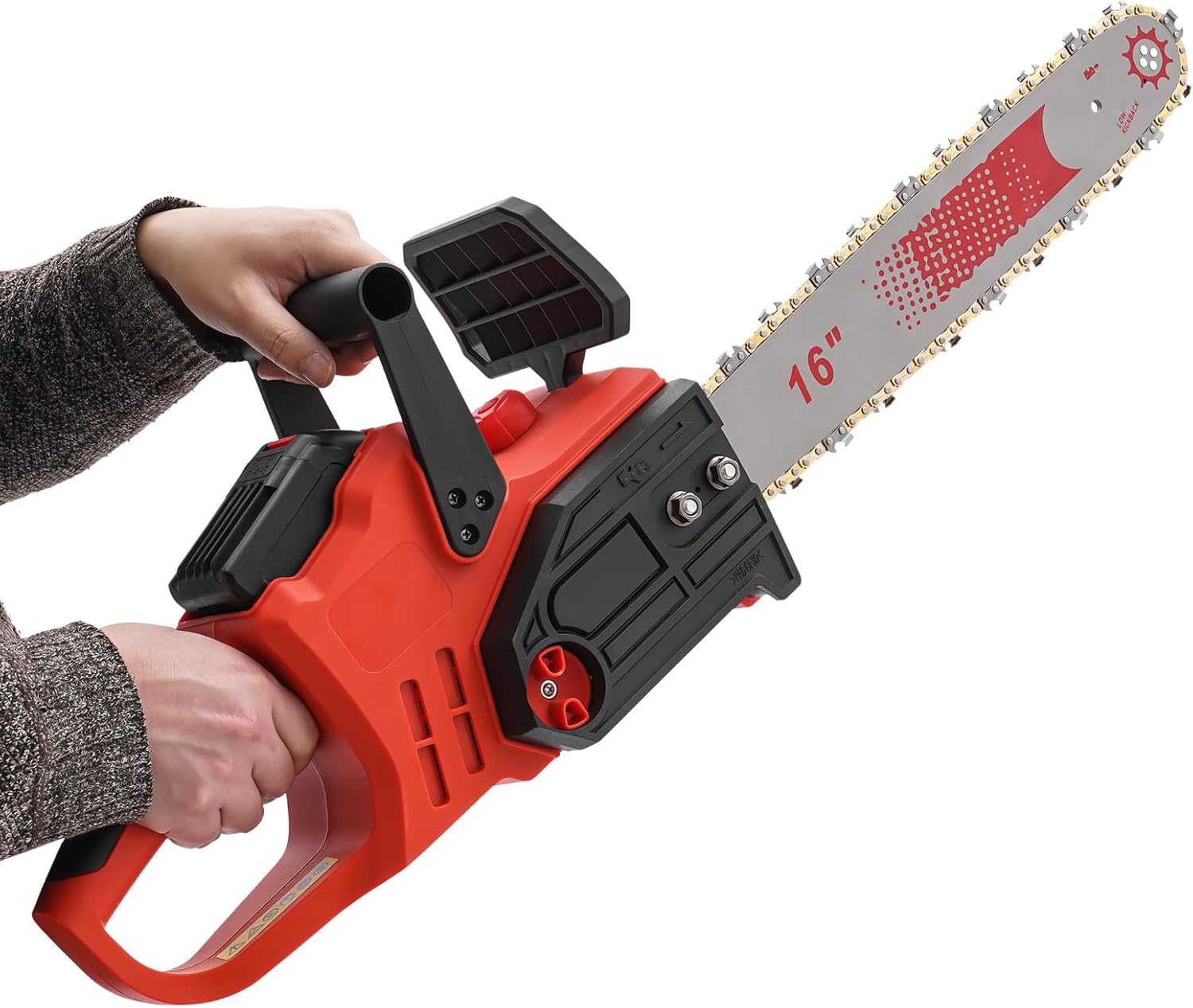 Electric Cordless Chainsaw，800W Battery-powered Chain Saw Electric Chainsaw Electric Power Chainsaw for Wood Cutting Tree Trimming Gardening Camping.