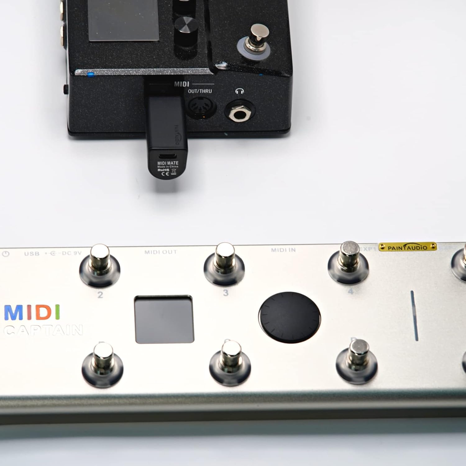 Paint Audio MIDI Captain Foot Controller with Wireless MIDI Adapter-MIDI Mate Time Engine Function Support all PC/CC/Note commander 10 Foot Switches