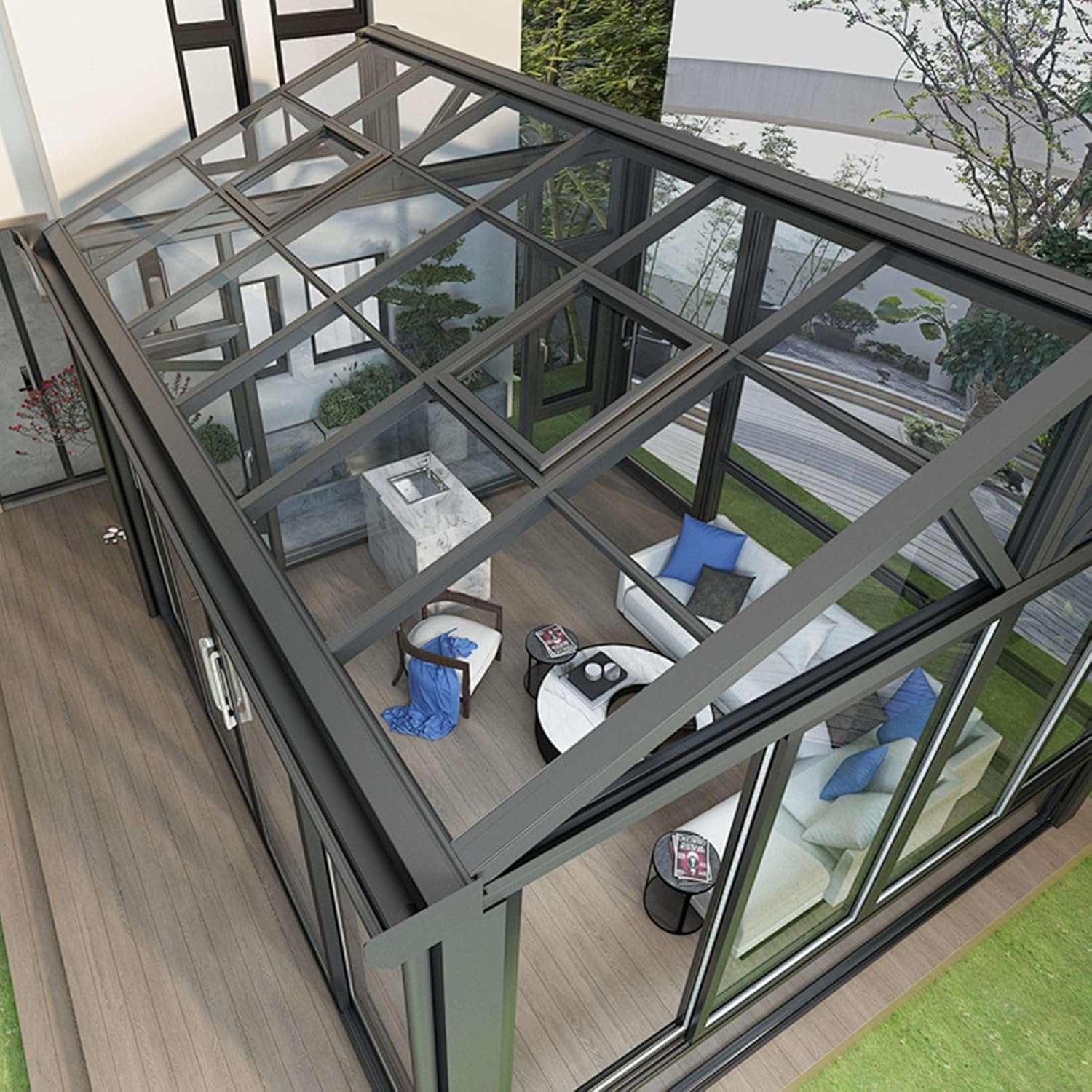 2mm Polycarbonate Sheet Greenhouse Roofing Canopy Panel Outdoor Insulation Daylighting Roof Carport Patio Garden Porch Sunroom Cover Protection Plastic Covering for Sun Snow Rain(Clear,2.6x13ft)