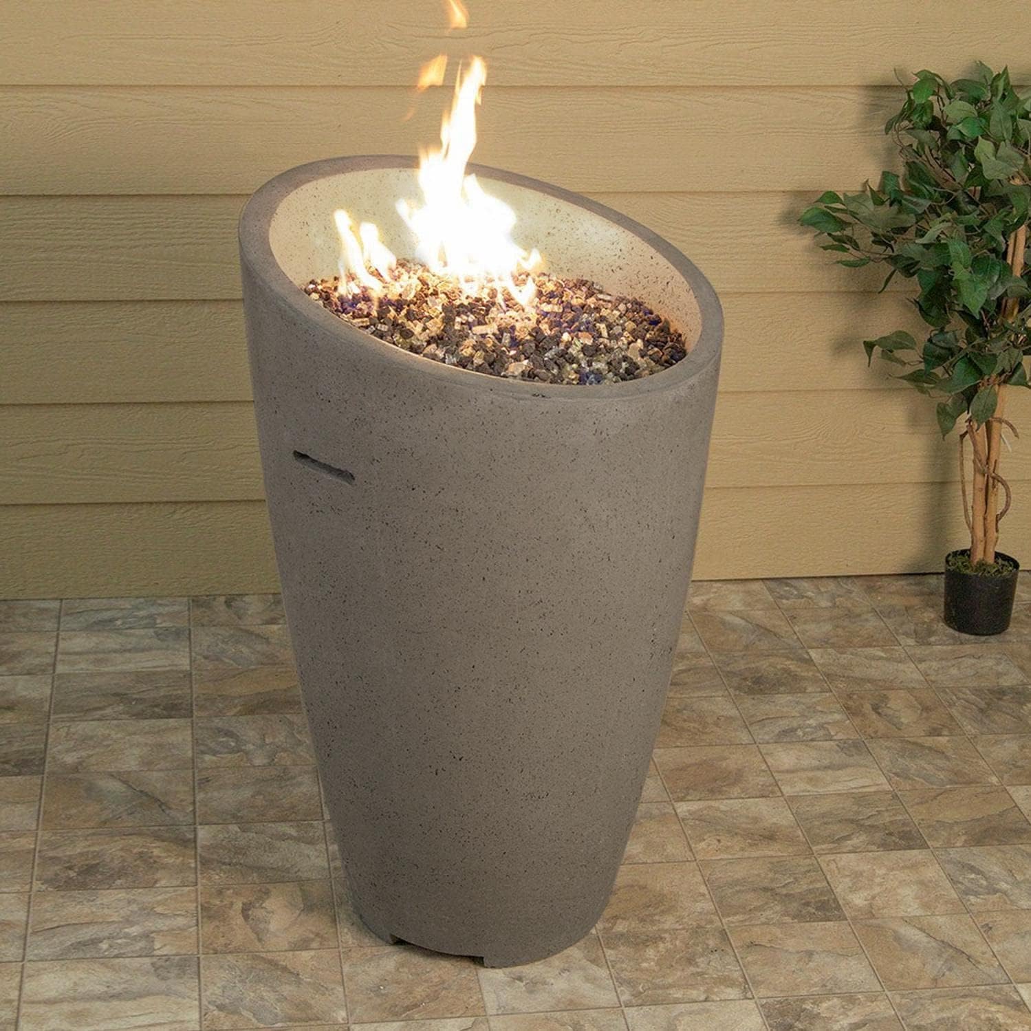 American Fyre Designs Eclipse 23-Inch Propane Gas Fire Urn - Smoke - 520-SM-11-M2PC