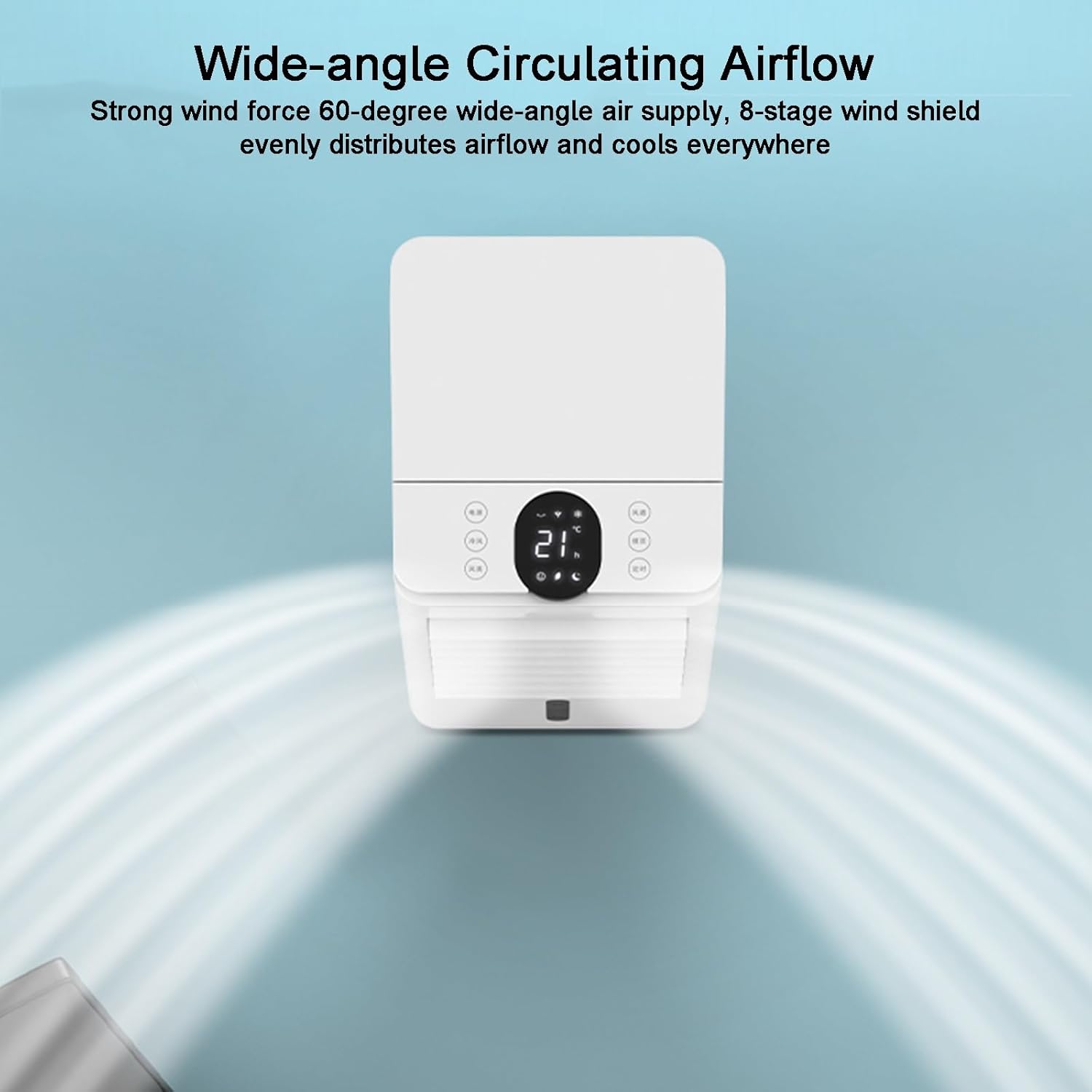 Evaporative Cooler, Portable Air Conditioners, can be Scheduled, with Handle, 3 Speeds, with Ice Curtain and 4L/2bal Water Tank, for Home Office