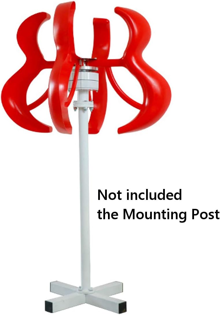 4000W 12V 24V Vertical-Axis Lantern Type 5-Blades 3-Phase Permanent-Magnet Synchronous Wind Turbines Generator(No Controller),12v