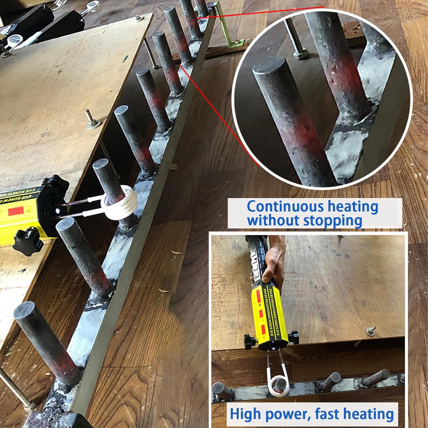 NYANS Magnetic Induction Heater Tool, Bolt Removal Tool, Flameless Heating, High-Speed Cooling Fan, with 3 Coils and Carrying Case, for Screws, Bearings, Iron Metal Parts