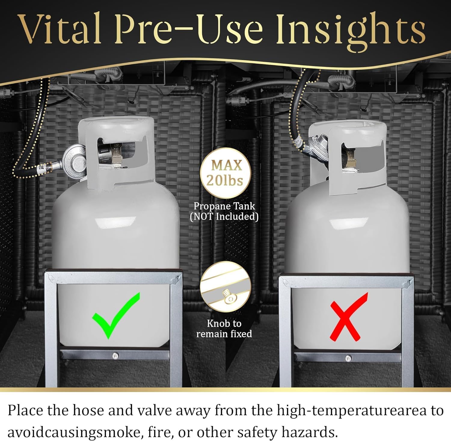 TINKLE WELL 44in Outdoor Propane Fire Pit 60,000 BTU, Gas Fire Pit Table with Glass Wind Guard, Rattan Wicker Base and Waterproof Cover, CSA Certification for Outside Garden Patio Party